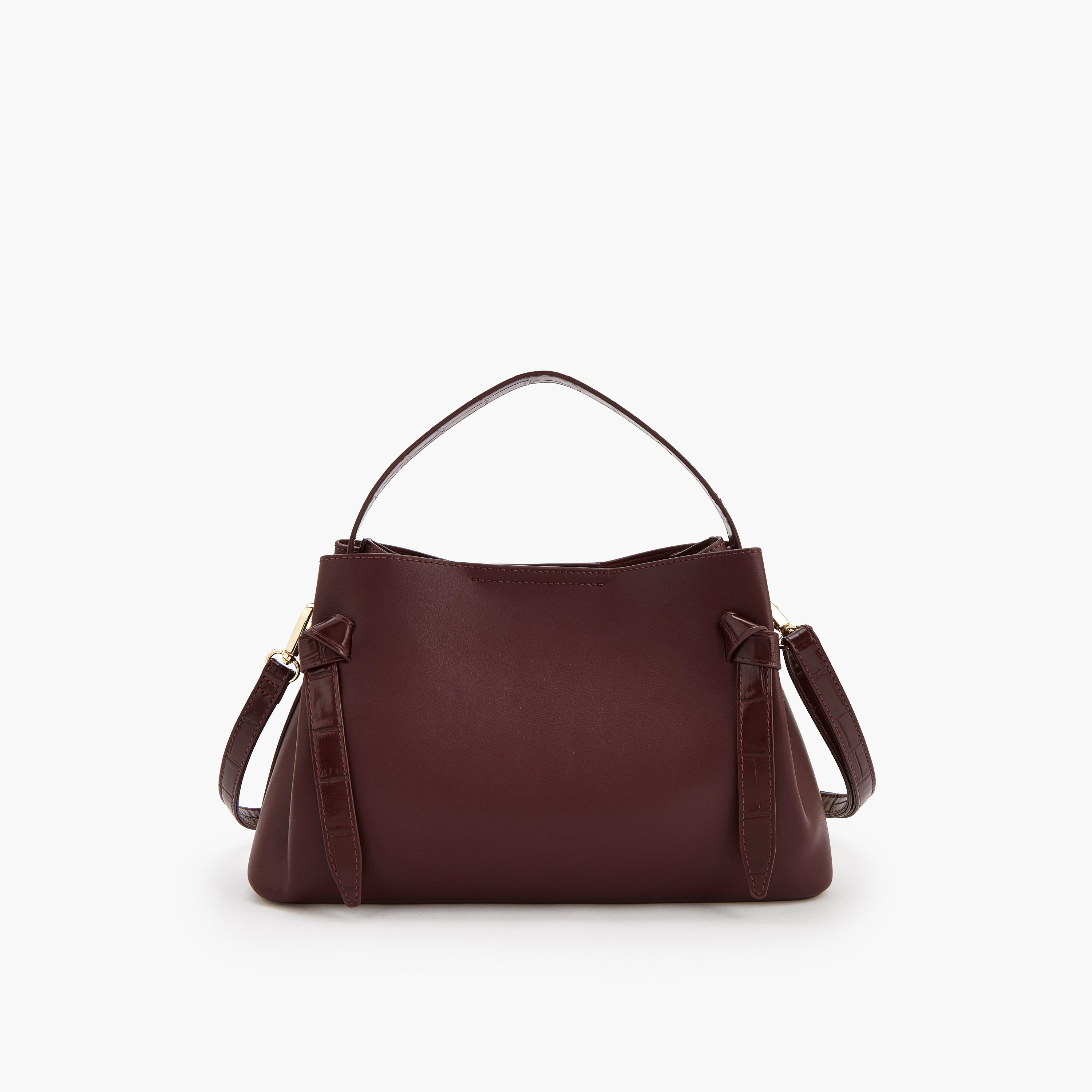 Flora Bella Solid Tote Bag with Detachable Shoulder Strap-women-bagsandwallets-handbags-image-5
