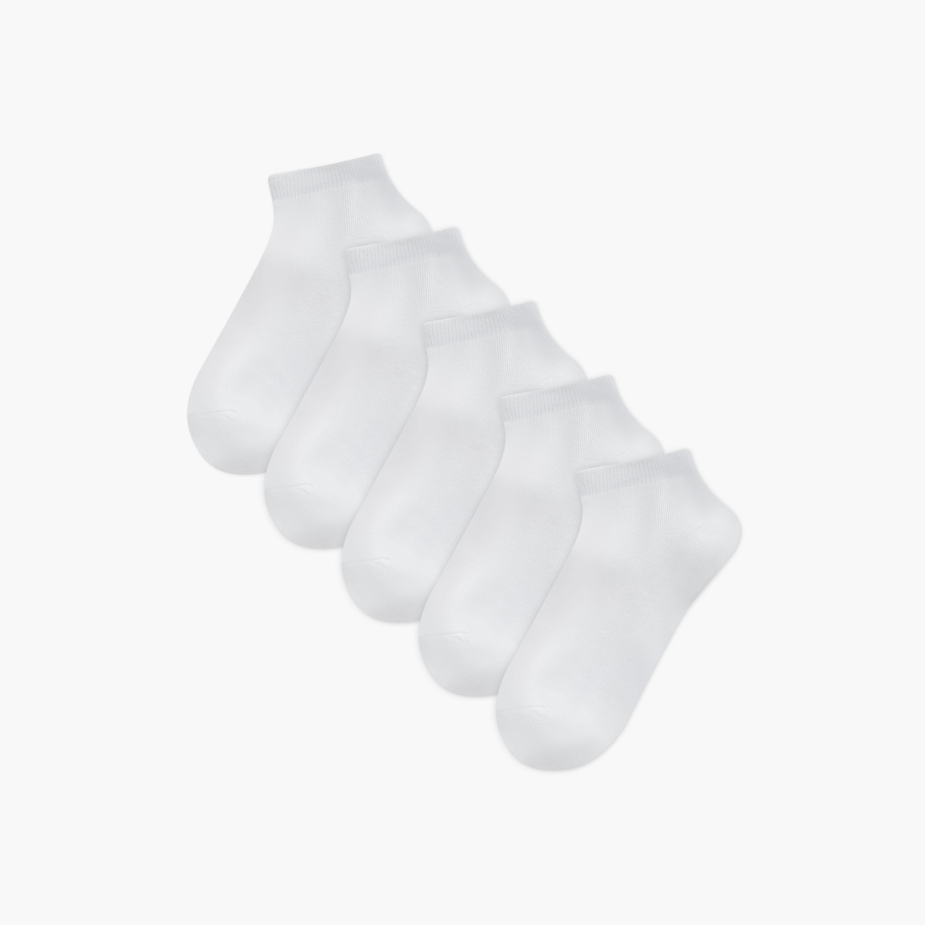 Celeste Textured Ankle Length Socks - Set of 5-women-socksandstockings-image-1