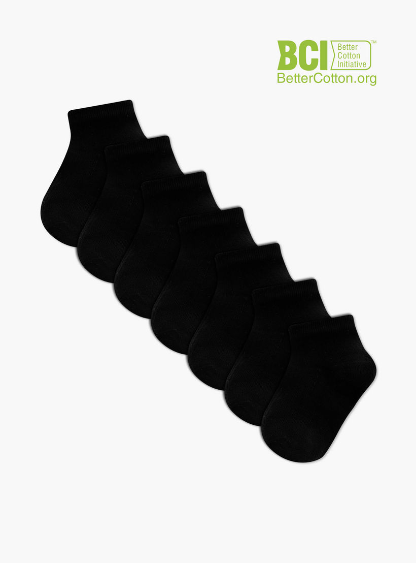 Juniors Solid Ankle Length Socks - Set of 7-girls-accessories-socks-image-1