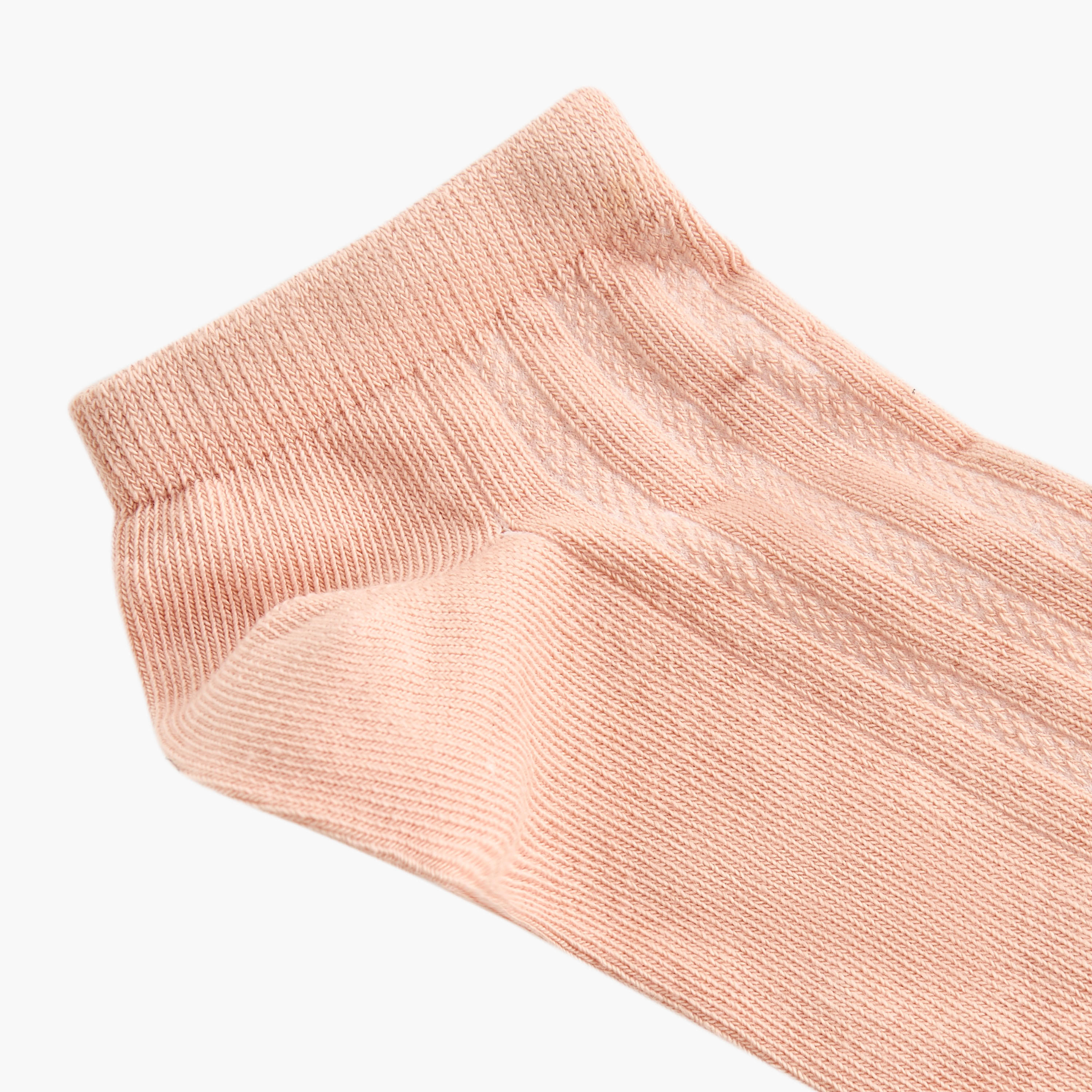 Celeste Solid Ankle Length Non Terry Socks - Set of 5-women-socksandstockings-image-3