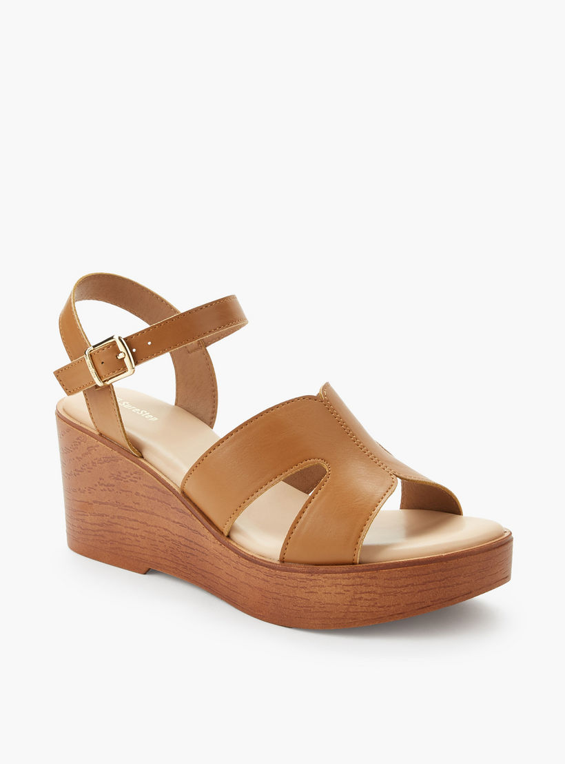 Surestep Women Light weight Ankle Strap Wedge Heel Sandals-women-shoes-sandals-heeled-image-2