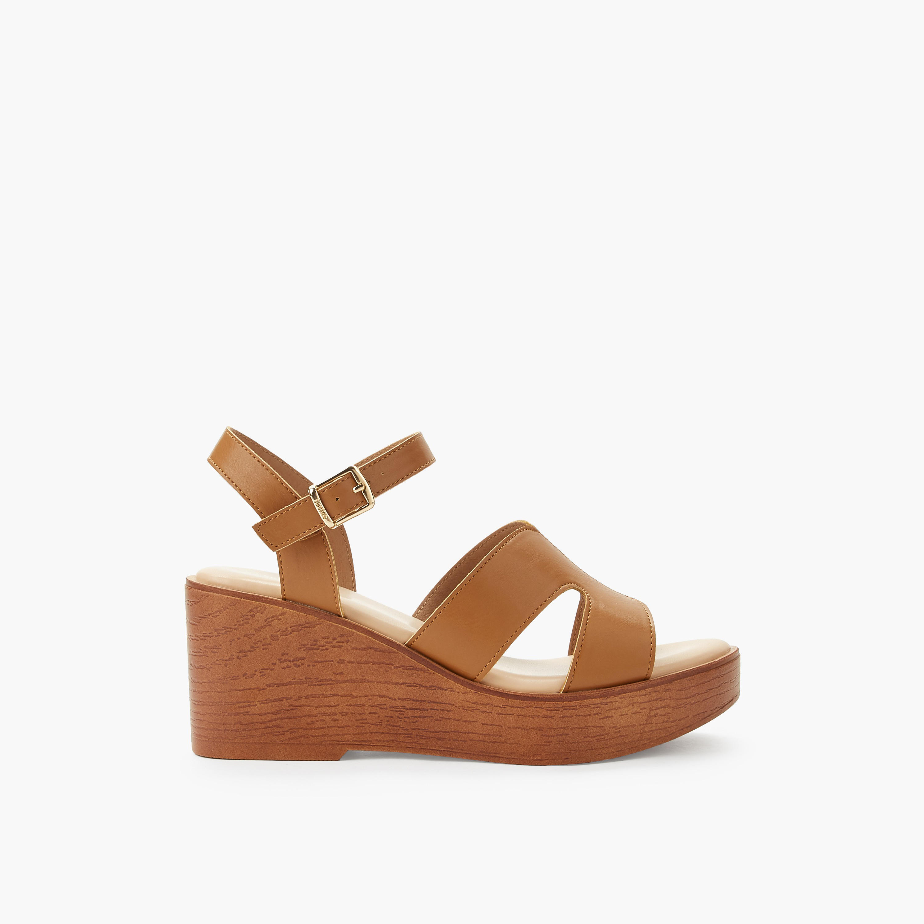 Surestep Women Light weight Ankle Strap Wedge Heel Sandals-women-shoes-sandals-heeled-image-3