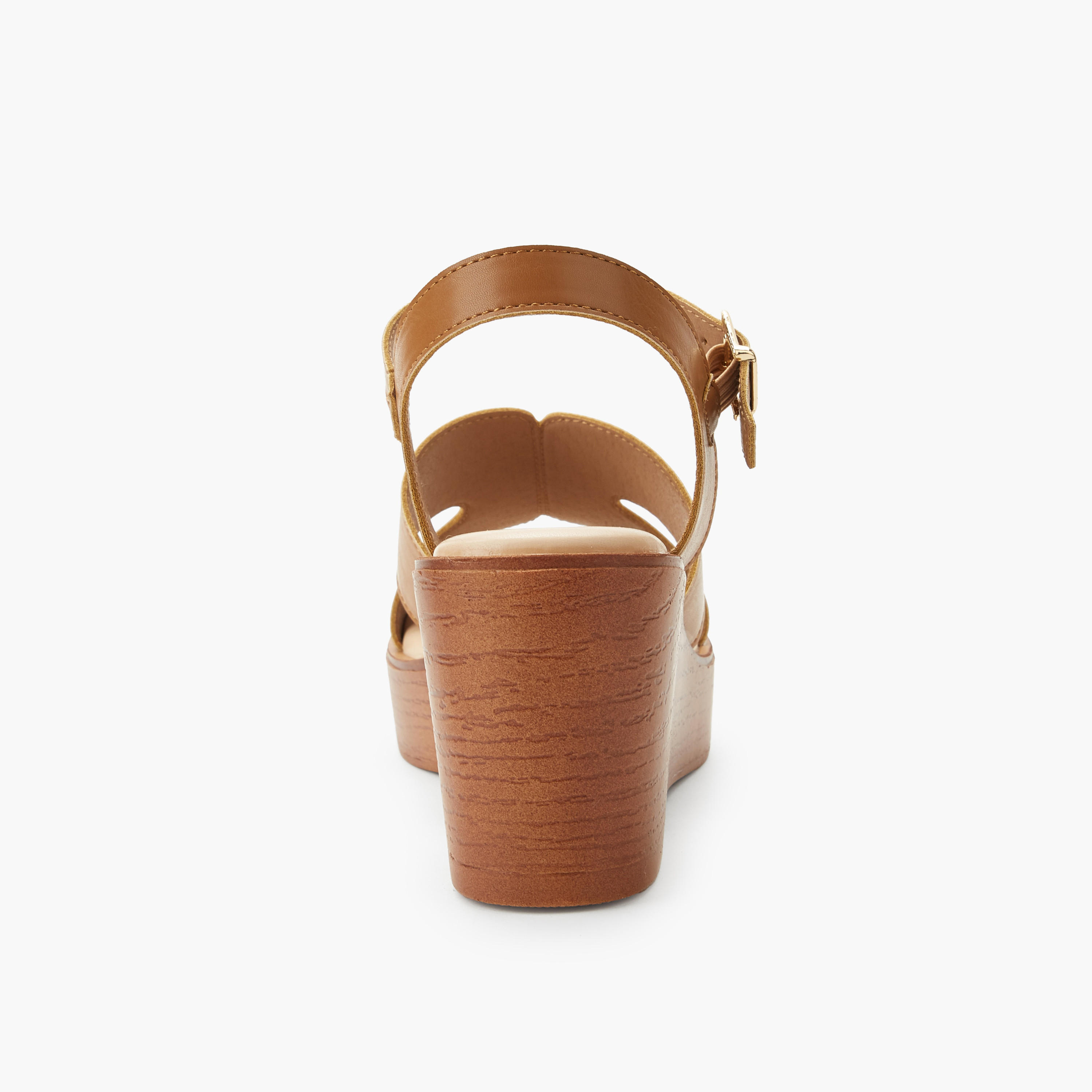 Surestep Women Light weight Ankle Strap Wedge Heel Sandals-women-shoes-sandals-heeled-image-5