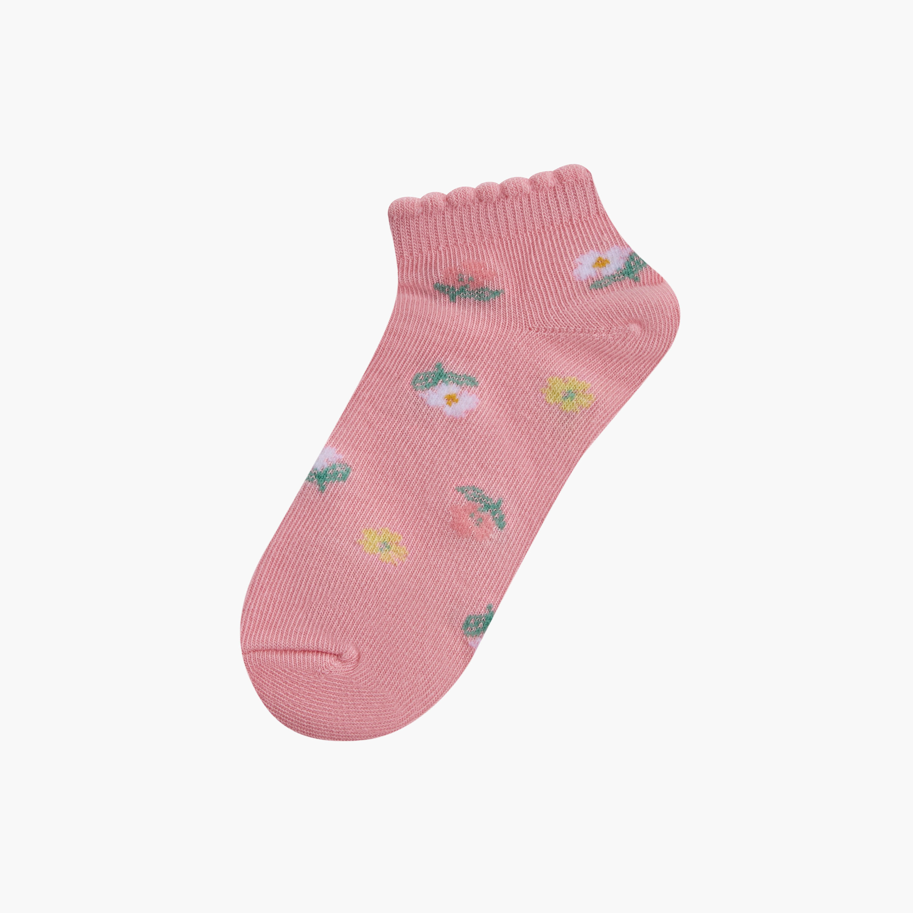 طقم جوارب 5 أزواج متنوعة بطول الكاحل من ليتل ميسي-girls-accessories-socks-image-2