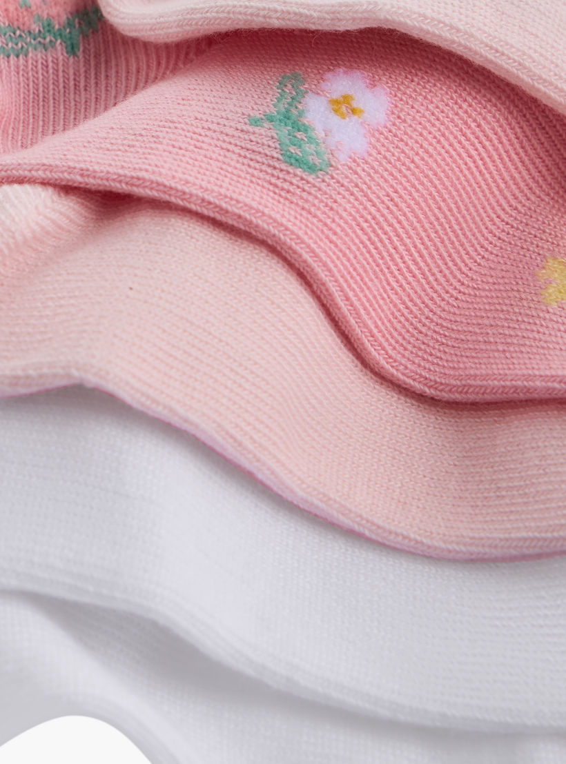 طقم جوارب 5 أزواج متنوعة بطول الكاحل من ليتل ميسي-girls-accessories-socks-image-4
