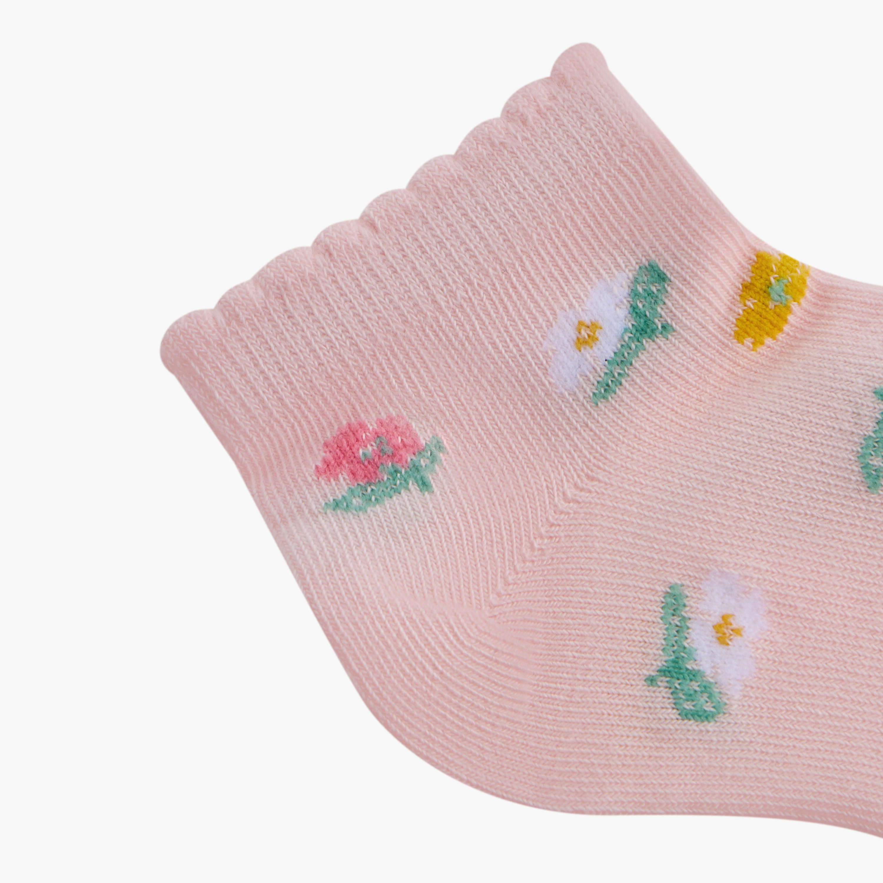 طقم جوارب 5 أزواج متنوعة بطول الكاحل من ليتل ميسي-girls-accessories-socks-image-5