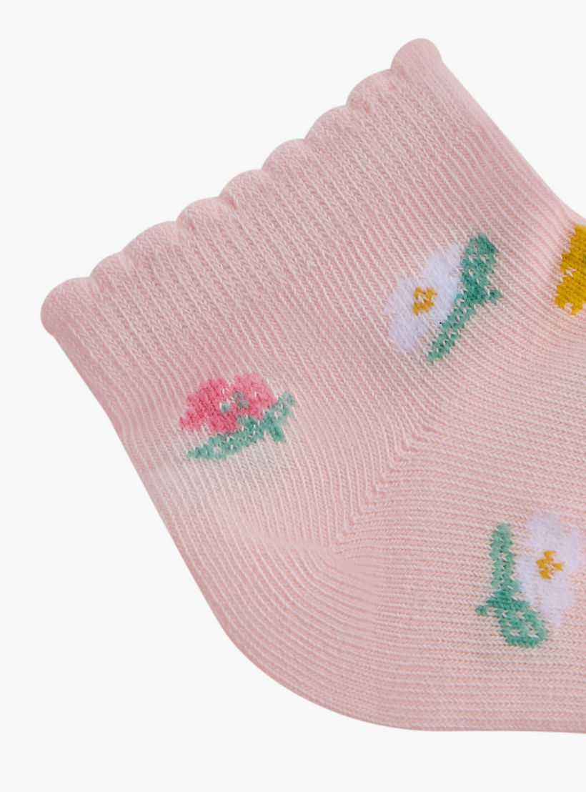 طقم جوارب 5 أزواج متنوعة بطول الكاحل من ليتل ميسي-girls-accessories-socks-image-5