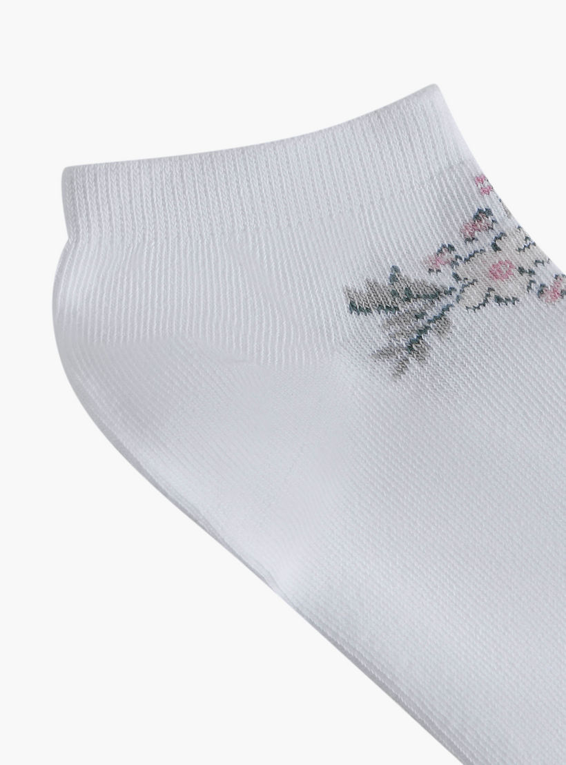 Celeste Floral Print Ankle Length Socks - Set of 5-women-socksandstockings-image-5