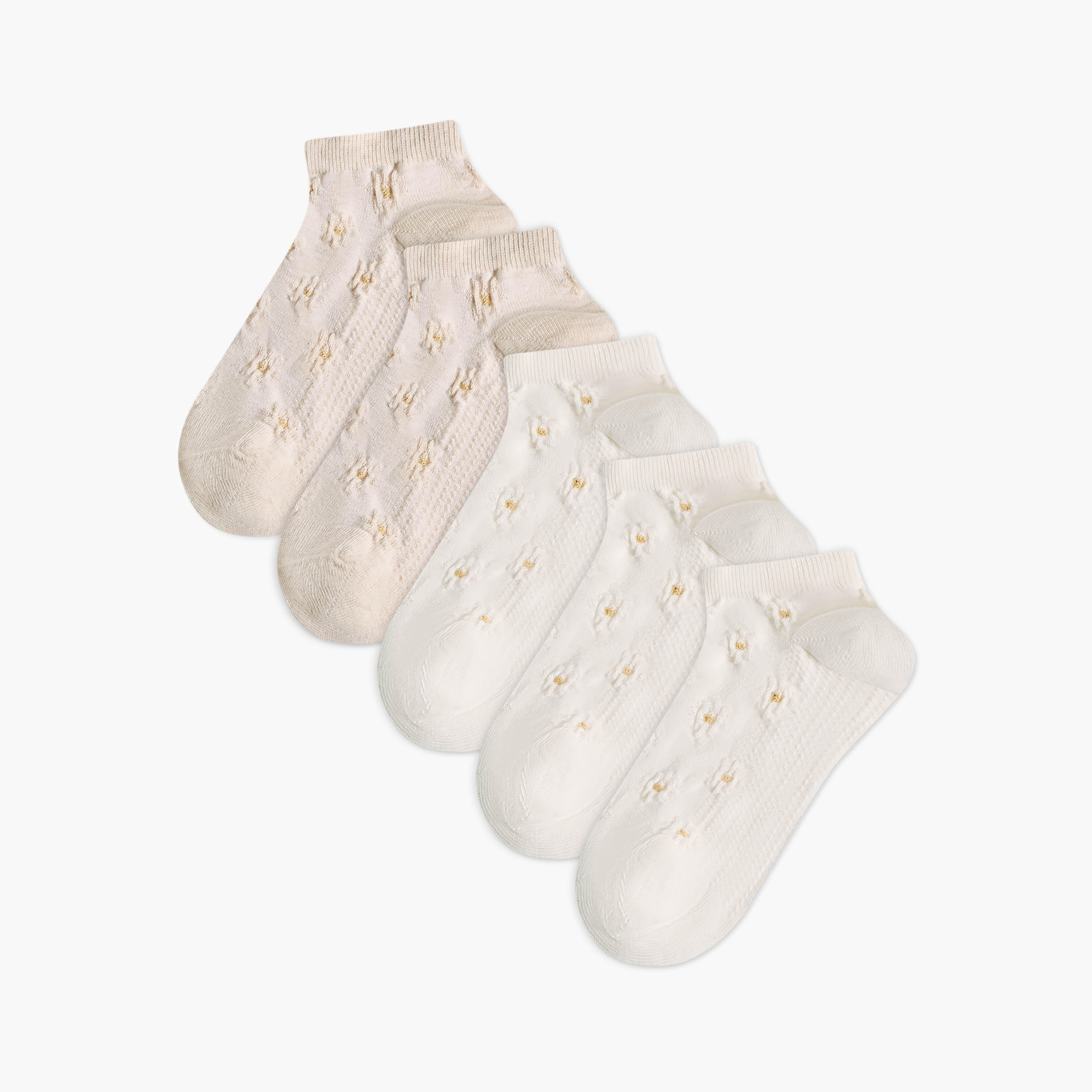 Celeste Pack of 5 Ankle Length Cotton Socks-women-socksandstockings-image-1