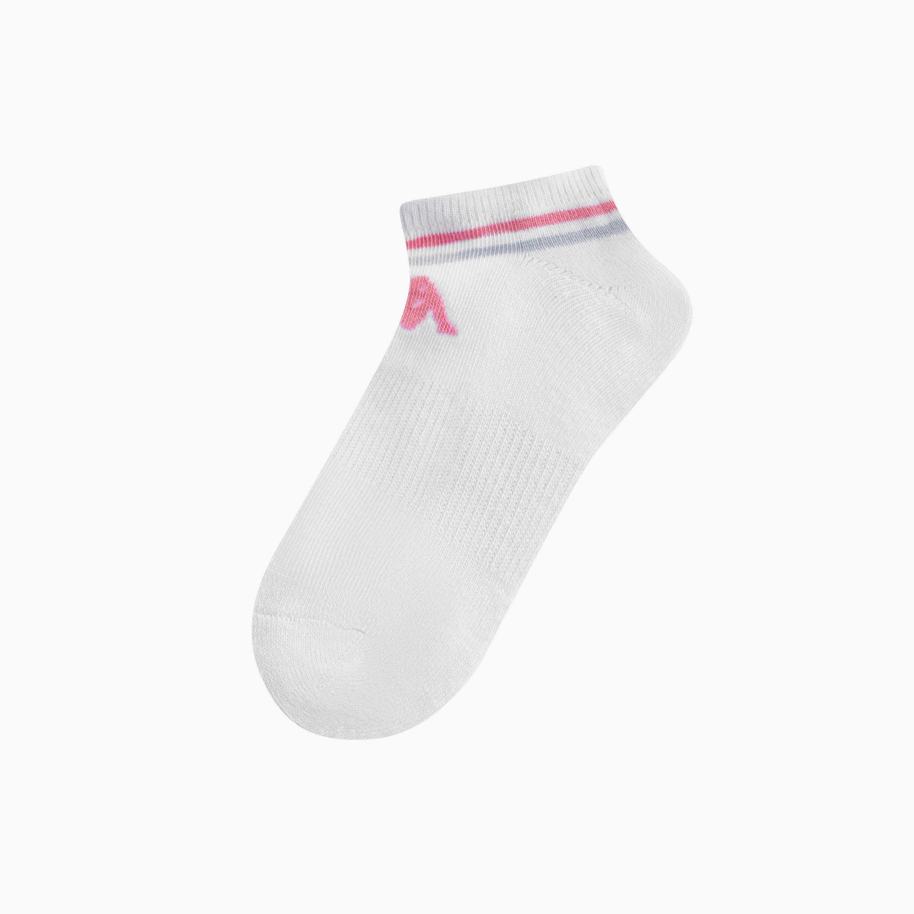 Kappa Striped Half Terry Ankle Length Cushioned Socks - Set of 5-girls-accessories-socks-image-2