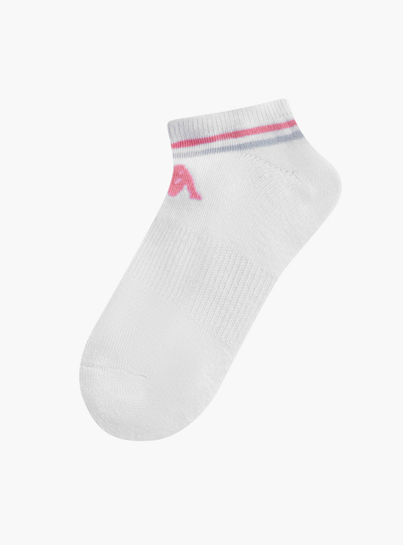 Kappa Striped Half Terry Ankle Length Cushioned Socks - Set of 5-girls-accessories-socks-image-2