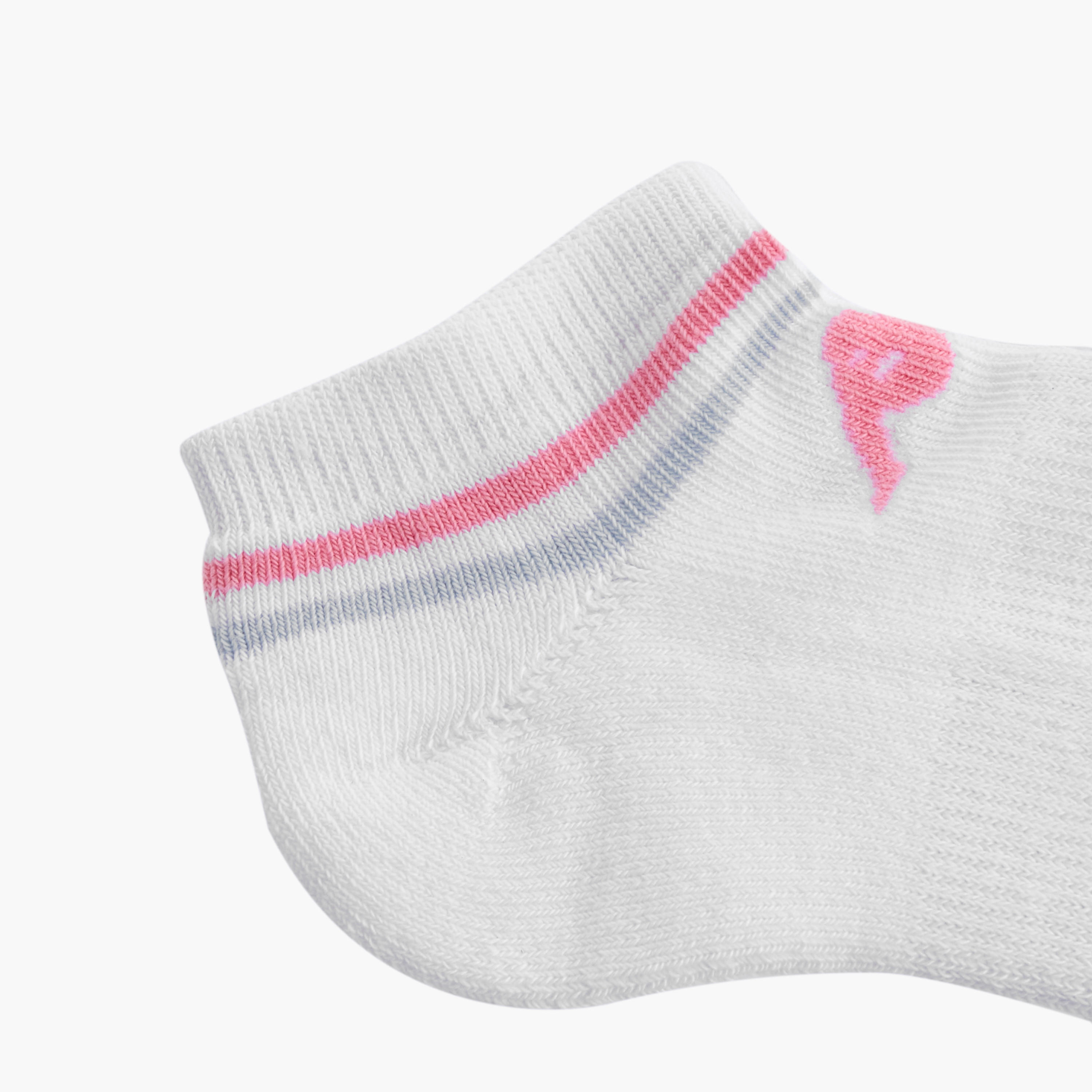 Kappa Striped Half Terry Ankle Length Cushioned Socks - Set of 5-girls-accessories-socks-image-5