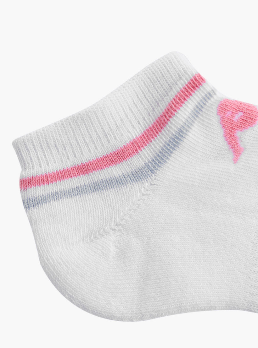 Kappa Striped Half Terry Ankle Length Cushioned Socks - Set of 5-girls-accessories-socks-image-5