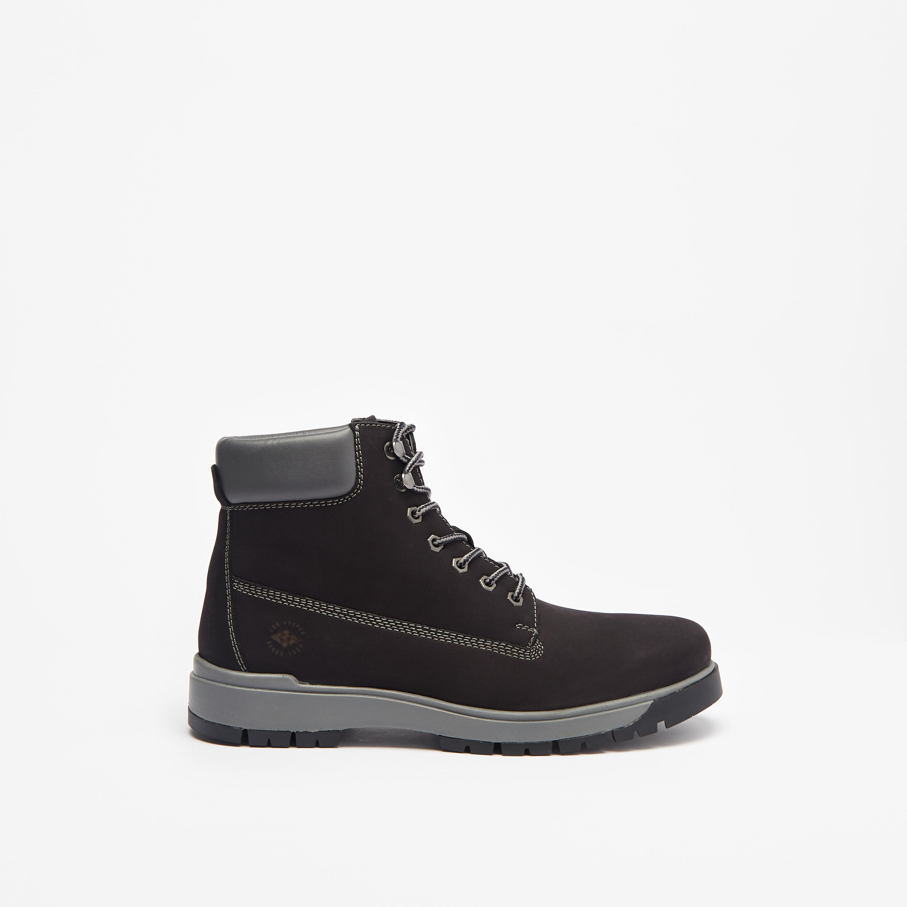 Lee Cooper Men's Leather Solid Chukka Boots with Lace-Up Closure-men-shoes-boots-image-3