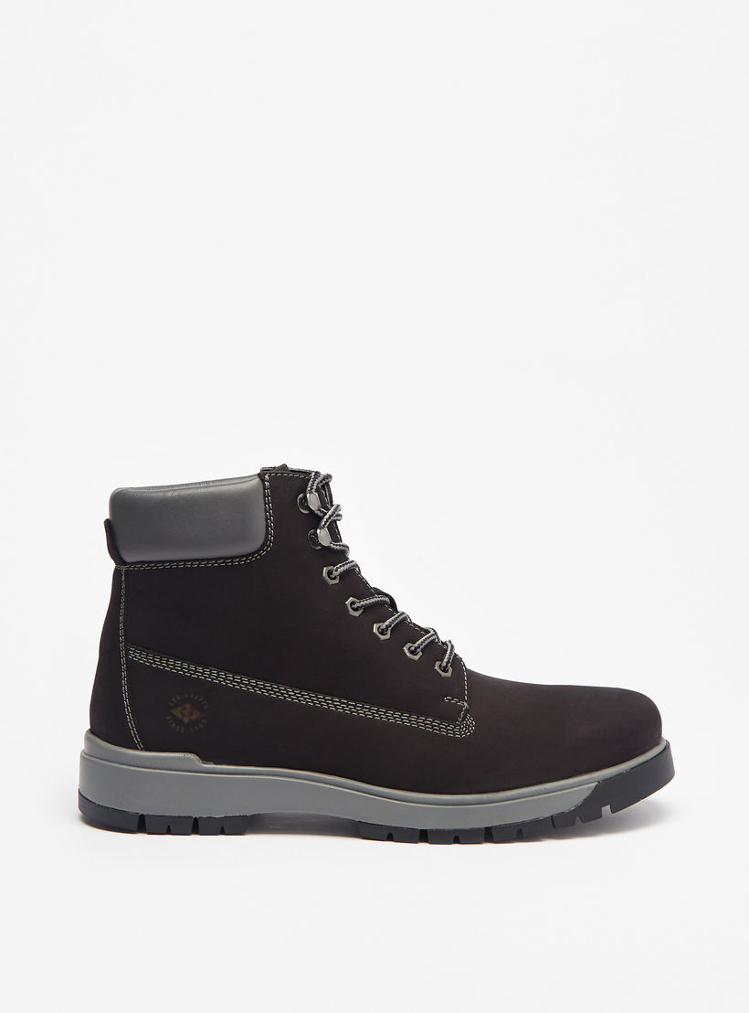 Lee Cooper Men's Leather Solid Chukka Boots with Lace-Up Closure-men-shoes-boots-image-3