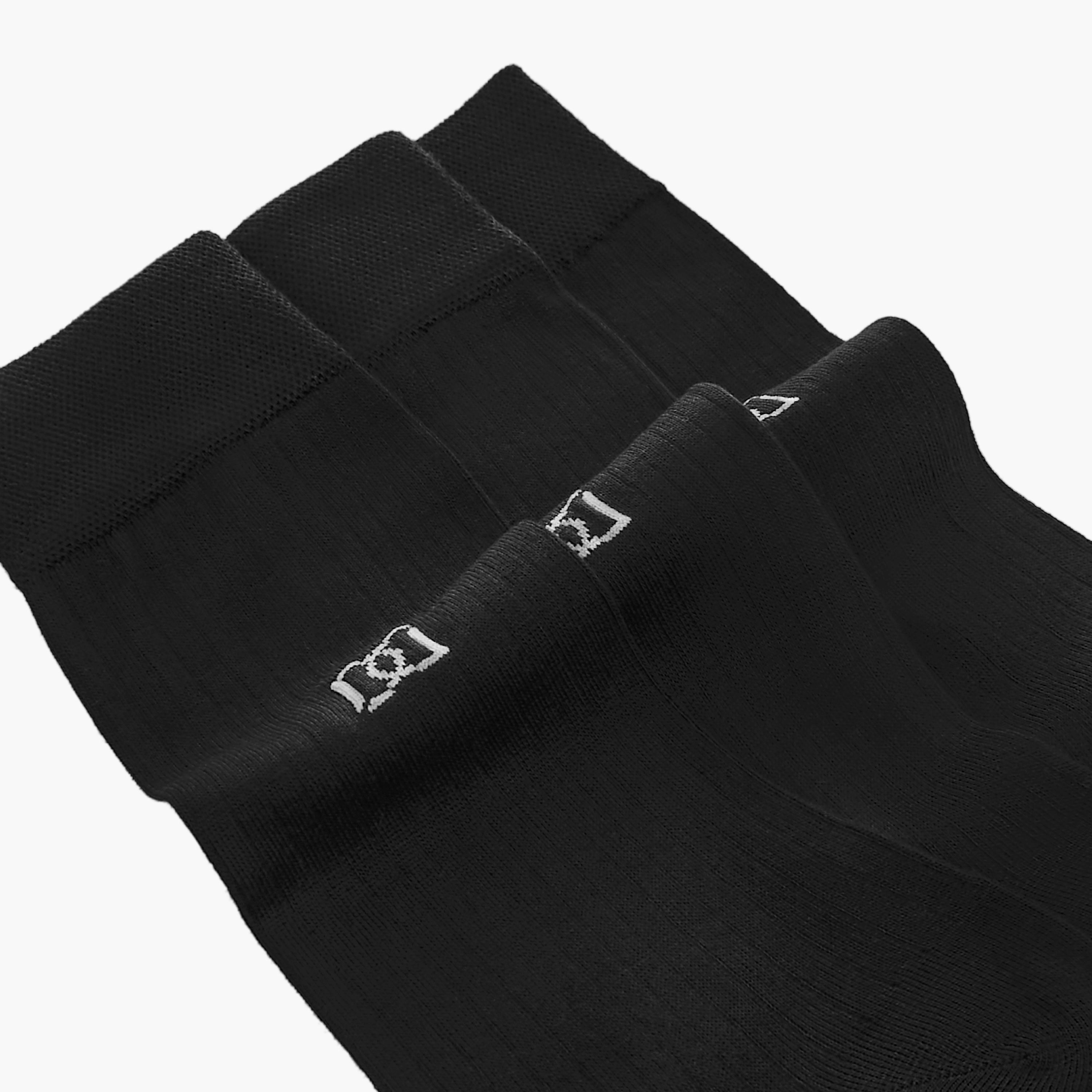 Duchini Logo Print Crew Length Socks - Set of 5-men-socks-image-3
