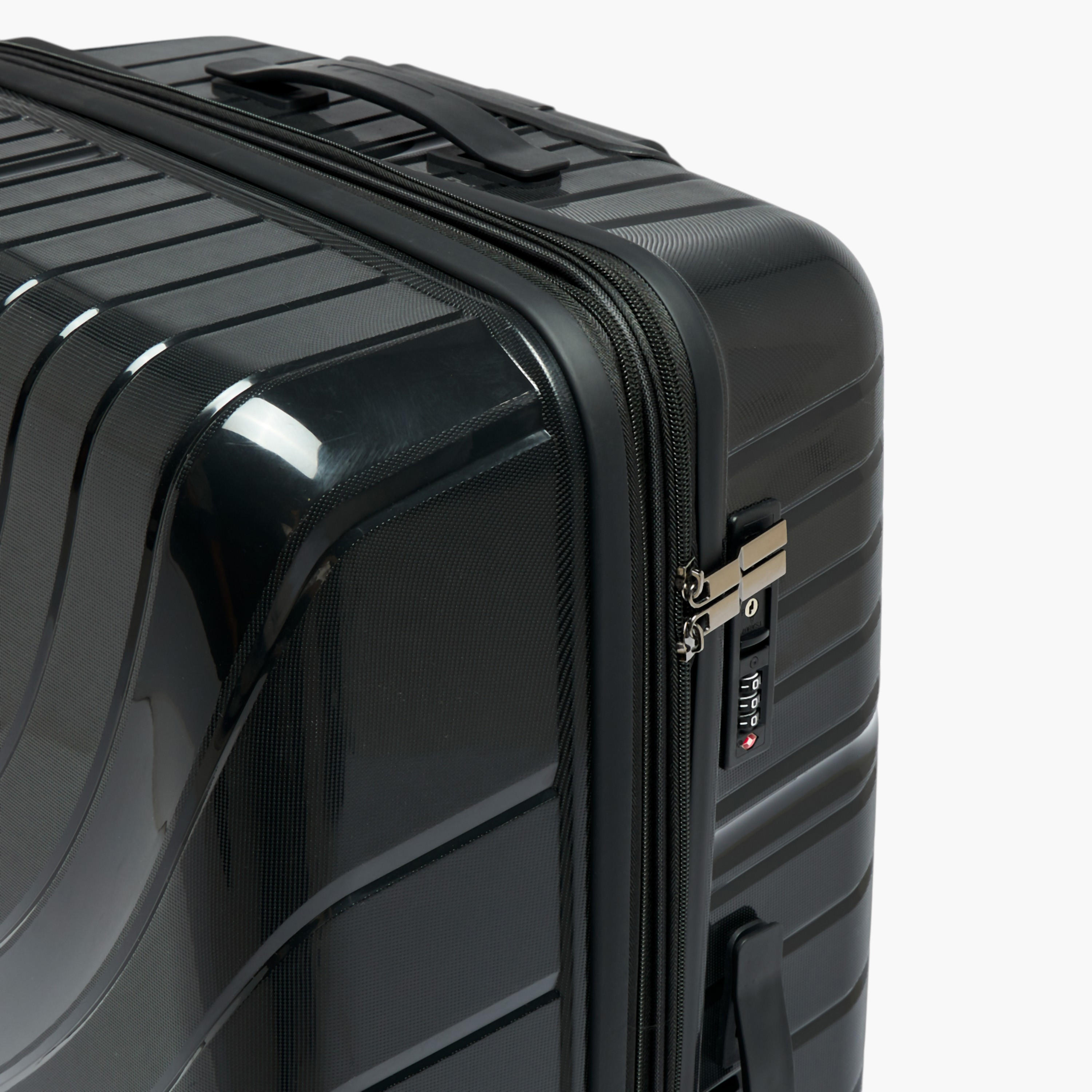 Oaklan by Shoexpress Textured Hardcase Trolley Bag with Retractable Handle - 28 Inches Check-in Bag-travel-luggagesandbags-luggage-image-6
