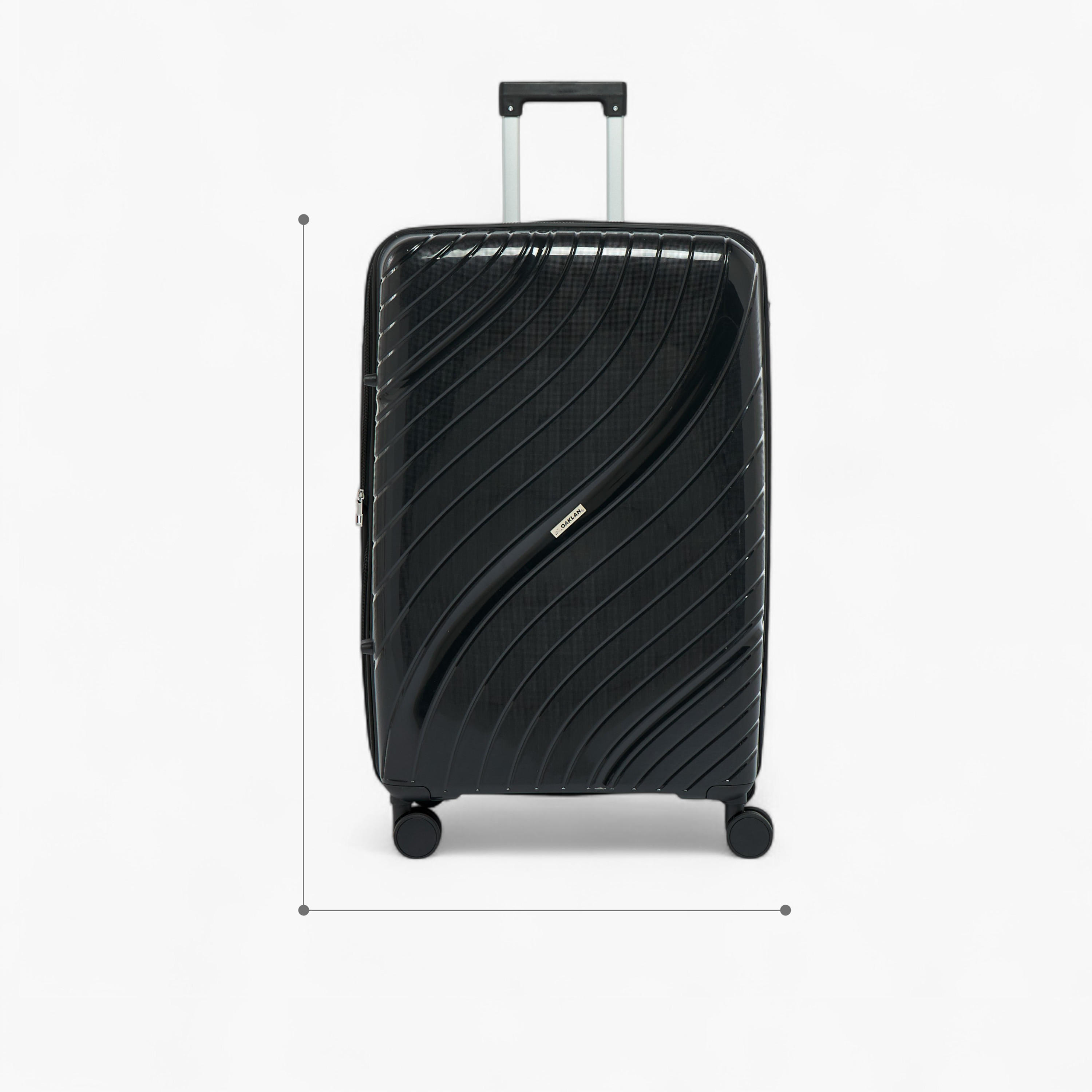 Oaklan by Shoexpress Textured Hardcase Trolley Bag with Retractable Handle - 28 Inches Check-in Bag-travel-luggagesandbags-luggage-image-2