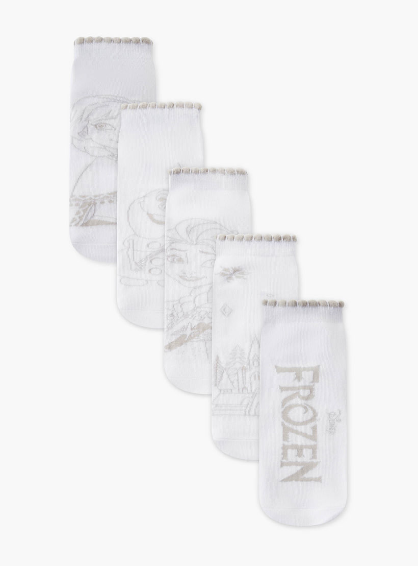 Pack of 5 Disney Girls Socks Ankle Length-girls-accessories-socks-image-1
