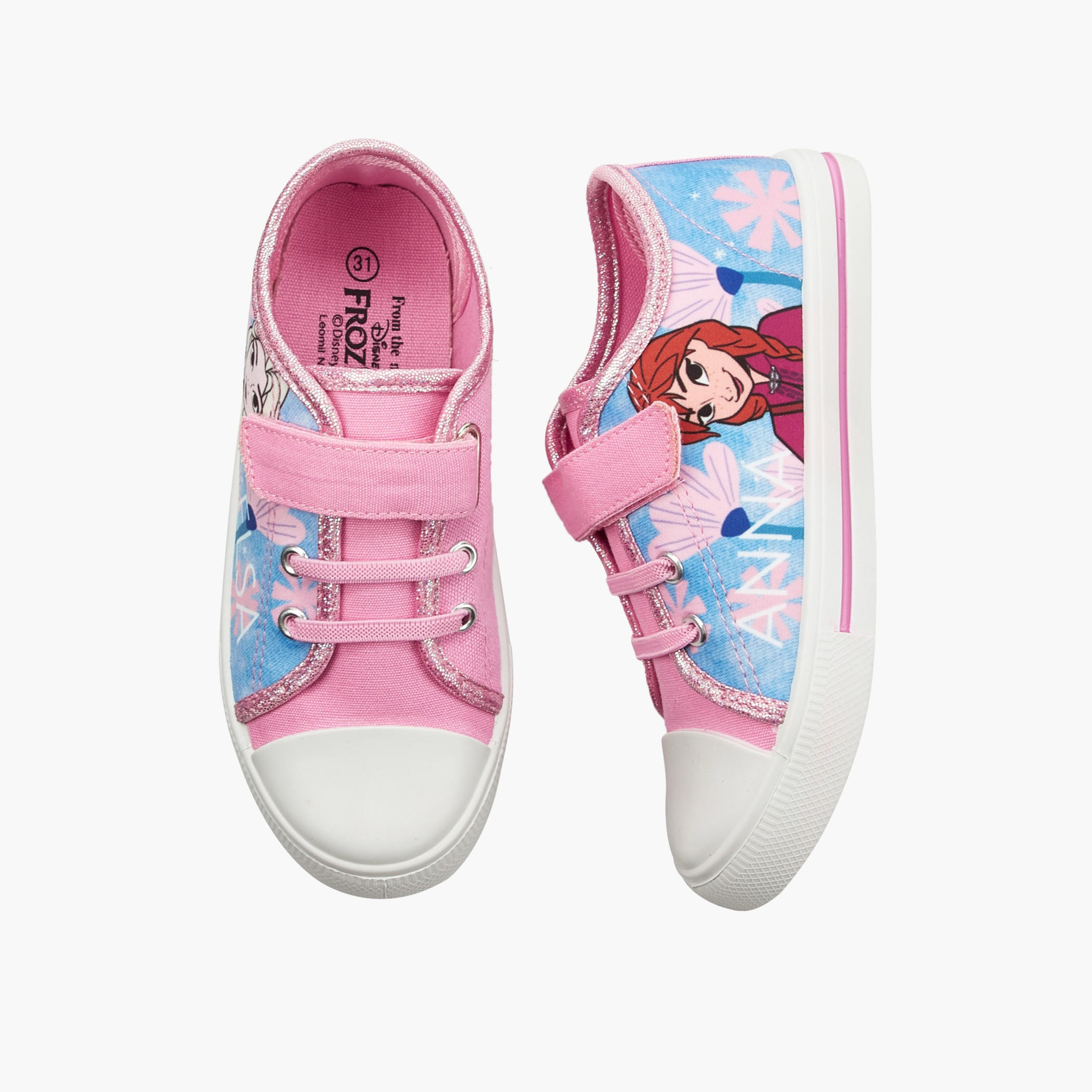 Girls Frozen Print Canvas Sneakers-girls-shoes-sneakers-image-1