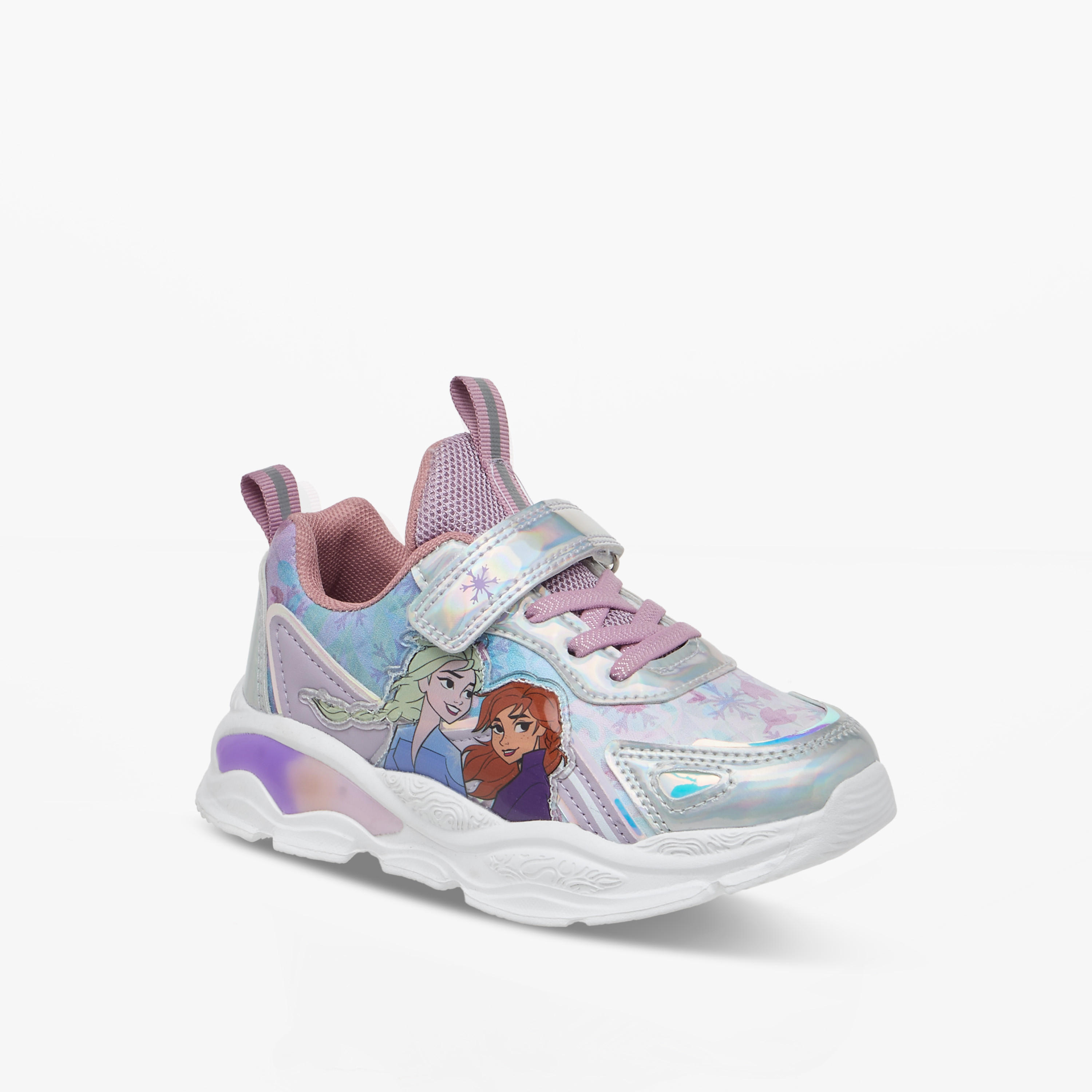 Disney Girls Frozen Hook & Loop Light-Up Ankle Sneakers-girls-shoes-sneakers-image-2