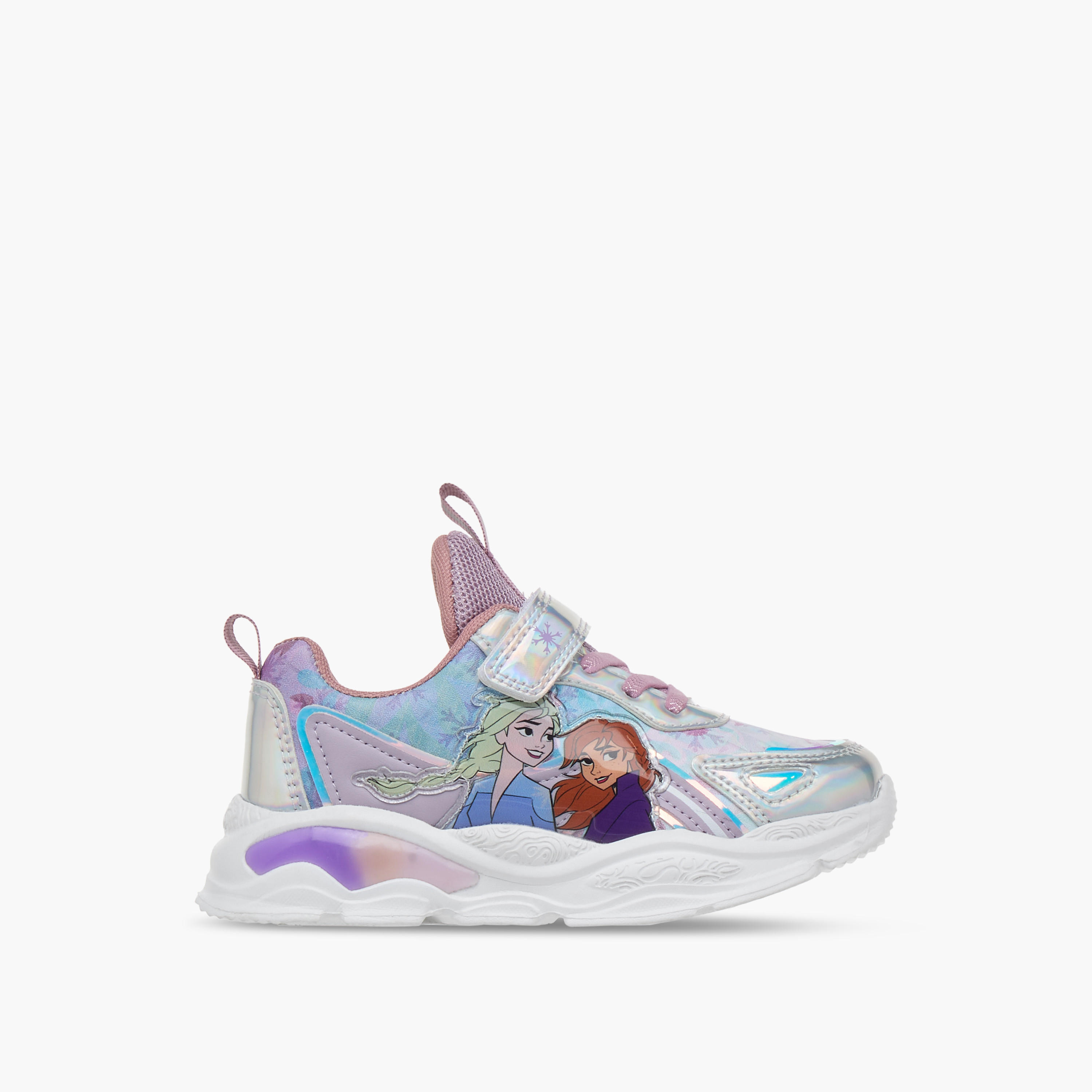 Disney Girls Frozen Hook & Loop Light-Up Ankle Sneakers-girls-shoes-sneakers-image-3