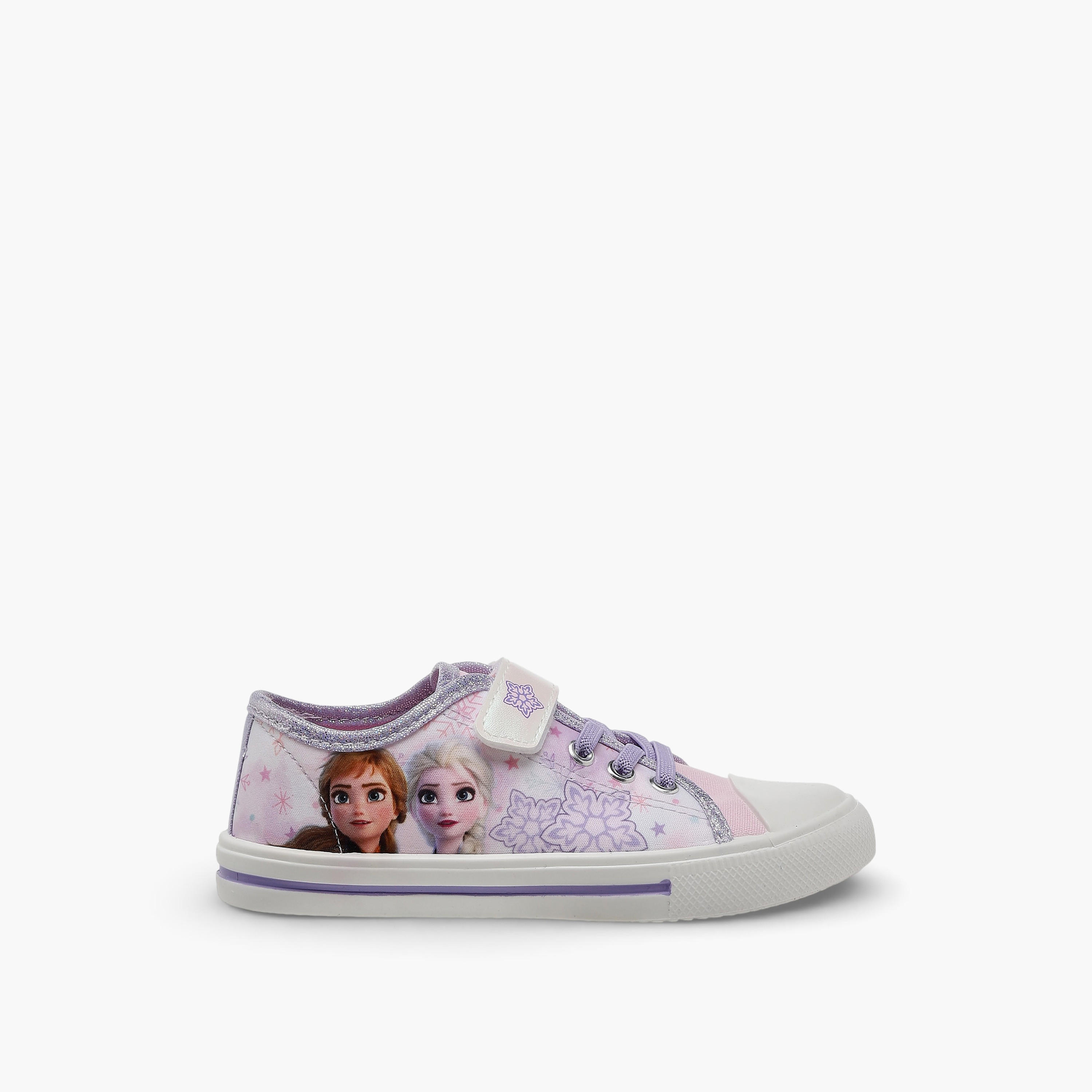 حذاء سنيكرز بطول الكاحل وشريط إغلاق لاصق وطبعات فروزن للبنات-girls-shoes-sneakers-image-3