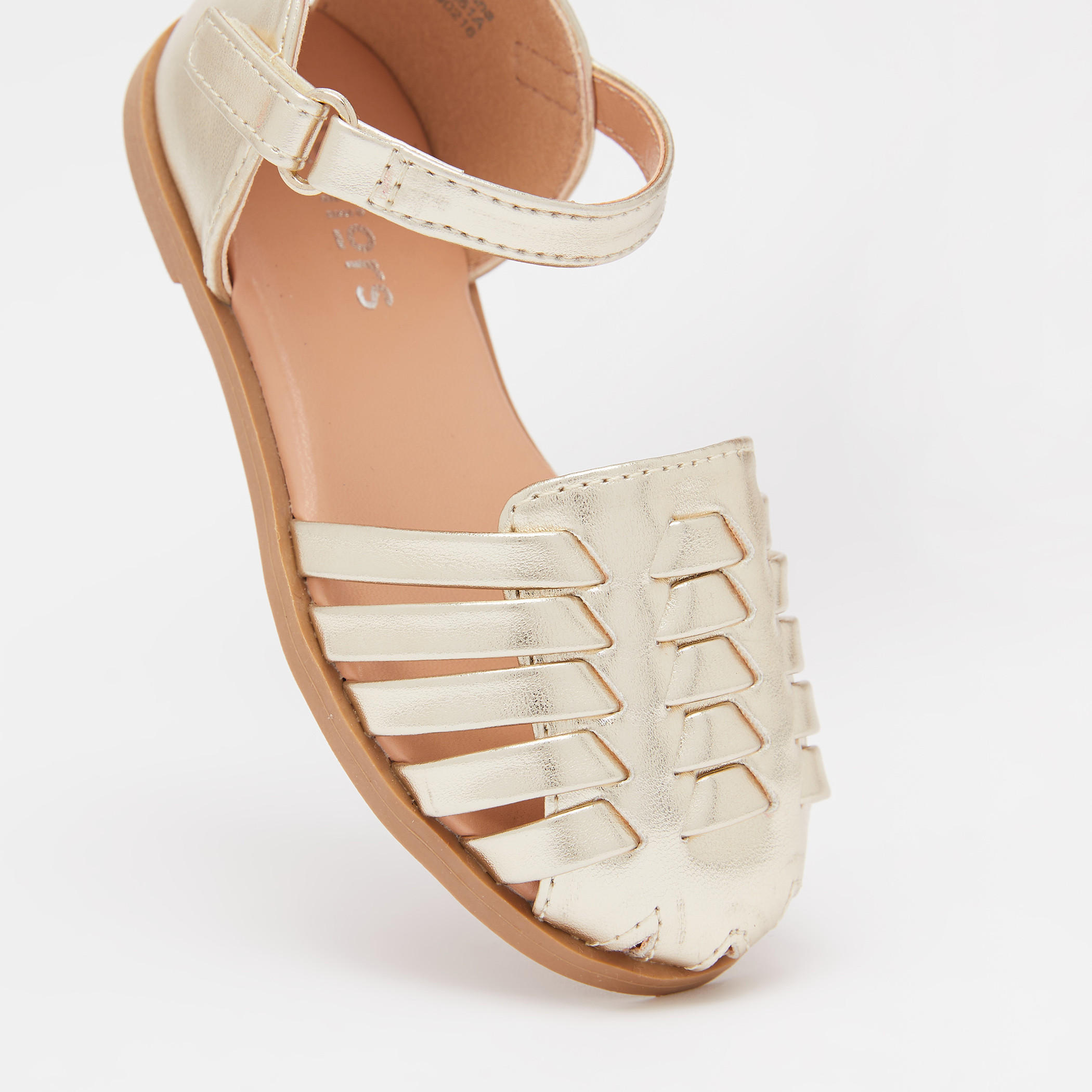 صندل مسطح بشريط إغلاق لاصق من جونيورز-girls-shoes-sandals-image-4