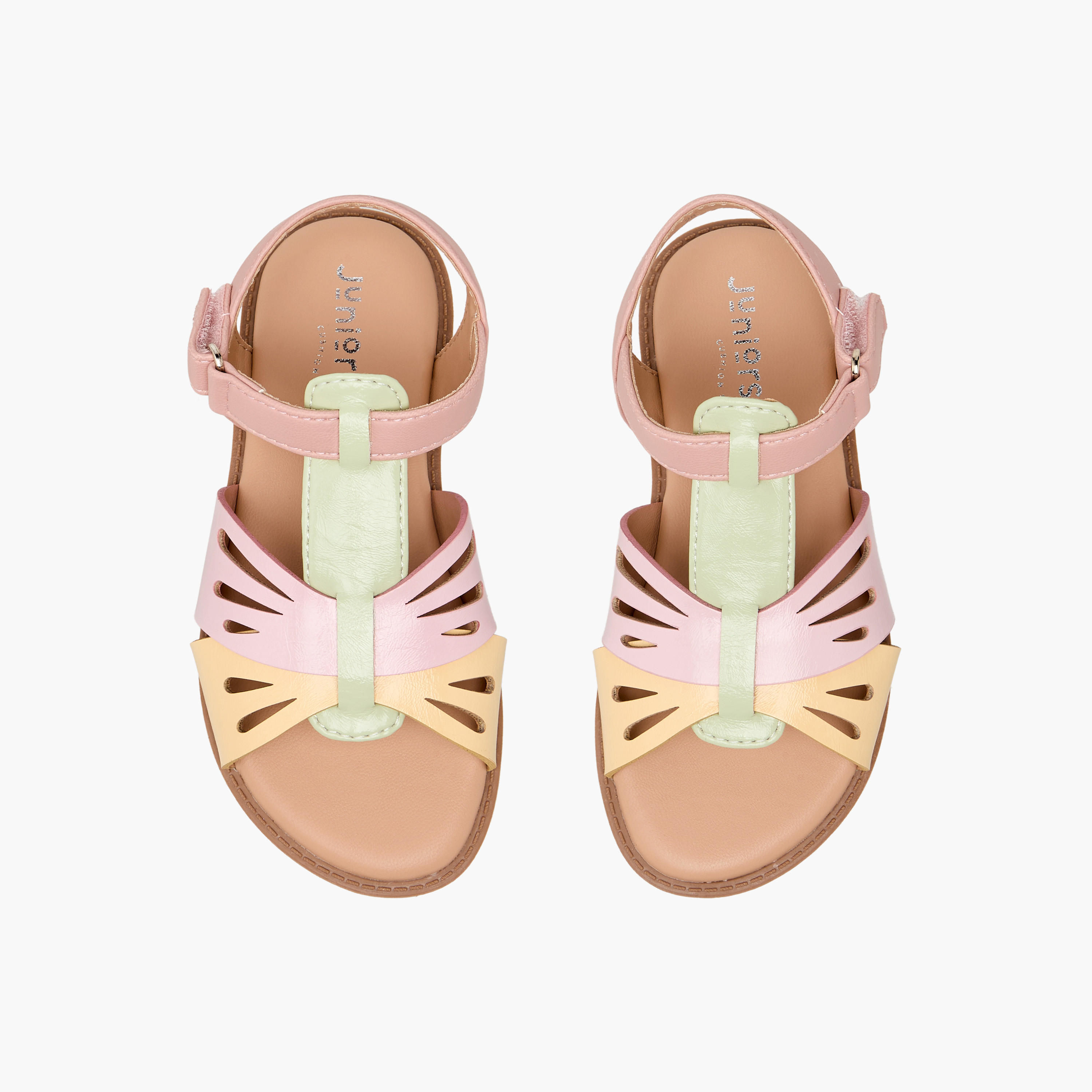 صندل بقوالب ملونة بشريط إغلاق لاصق من جونيورز-girls-shoes-sandals-image-1