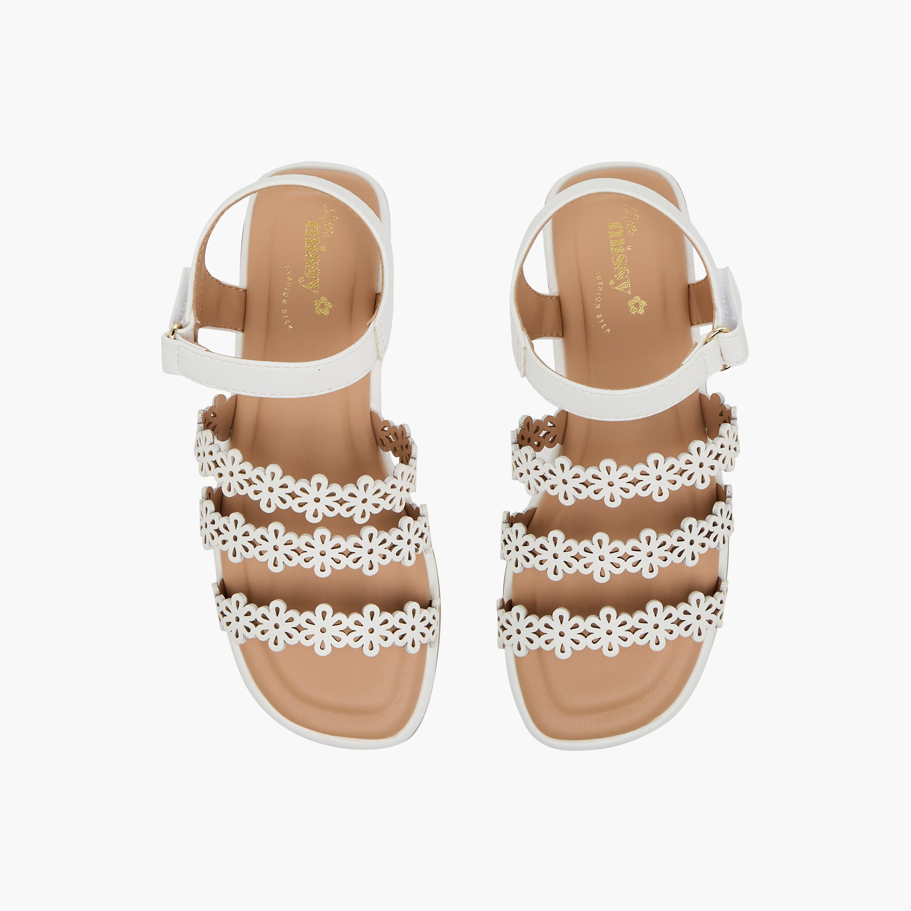 Little Missy Girls Floral Cutout Sandals-girls-shoes-sandals-image-1