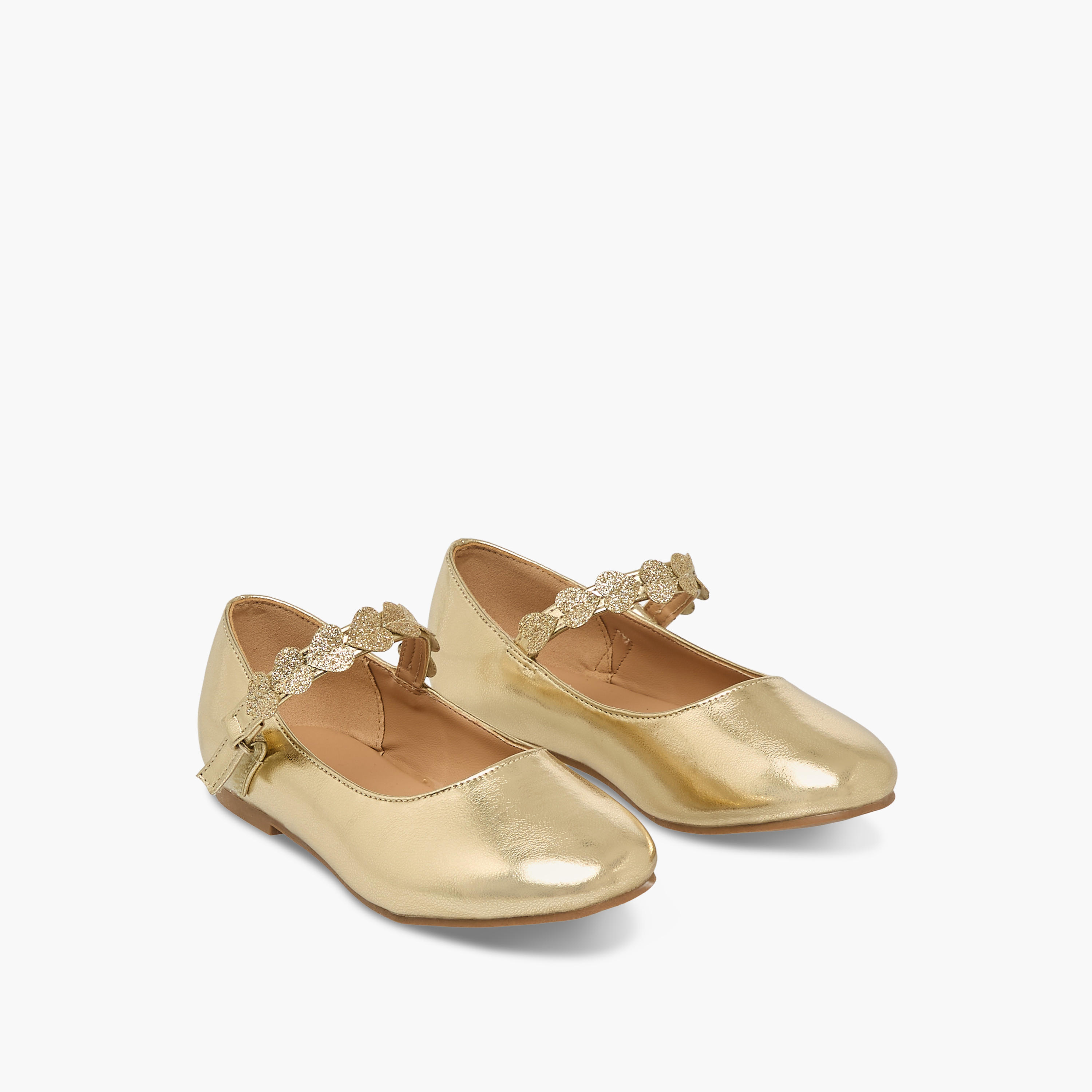 Juniors Girls Hook & Loop Ballerina Shoes-girls-shoes-ballerinas-image-1