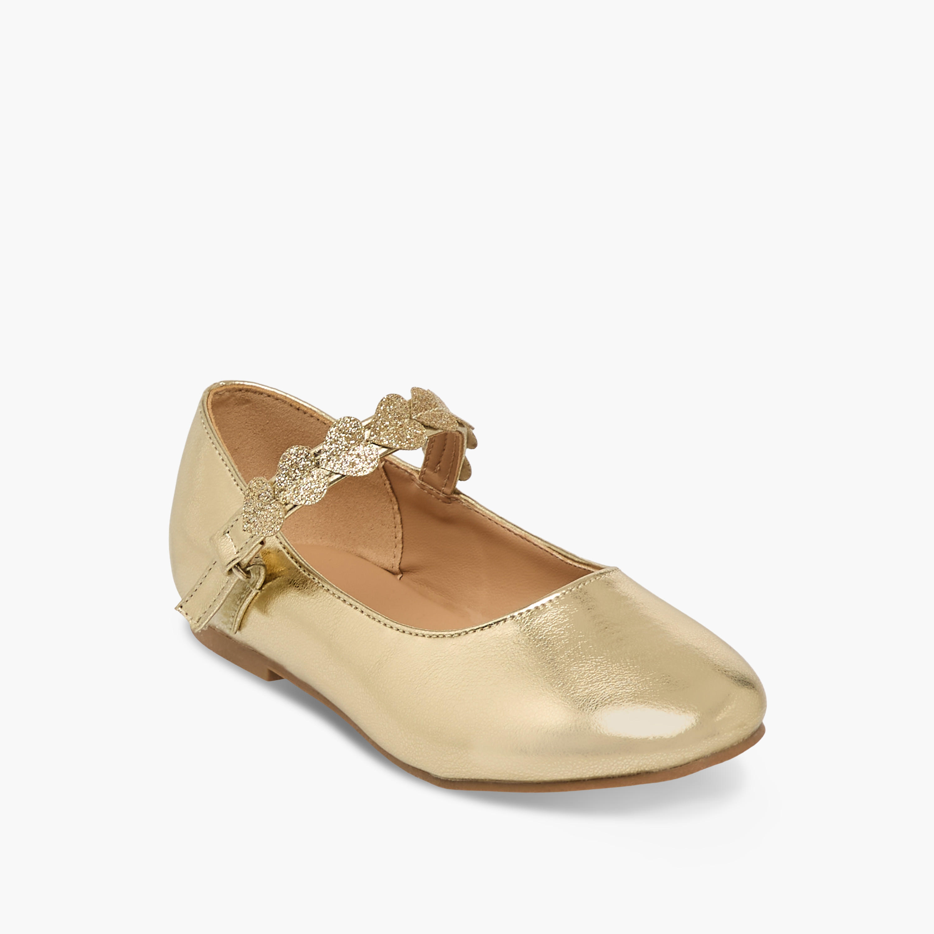 Juniors Girls Hook & Loop Ballerina Shoes-girls-shoes-ballerinas-image-2