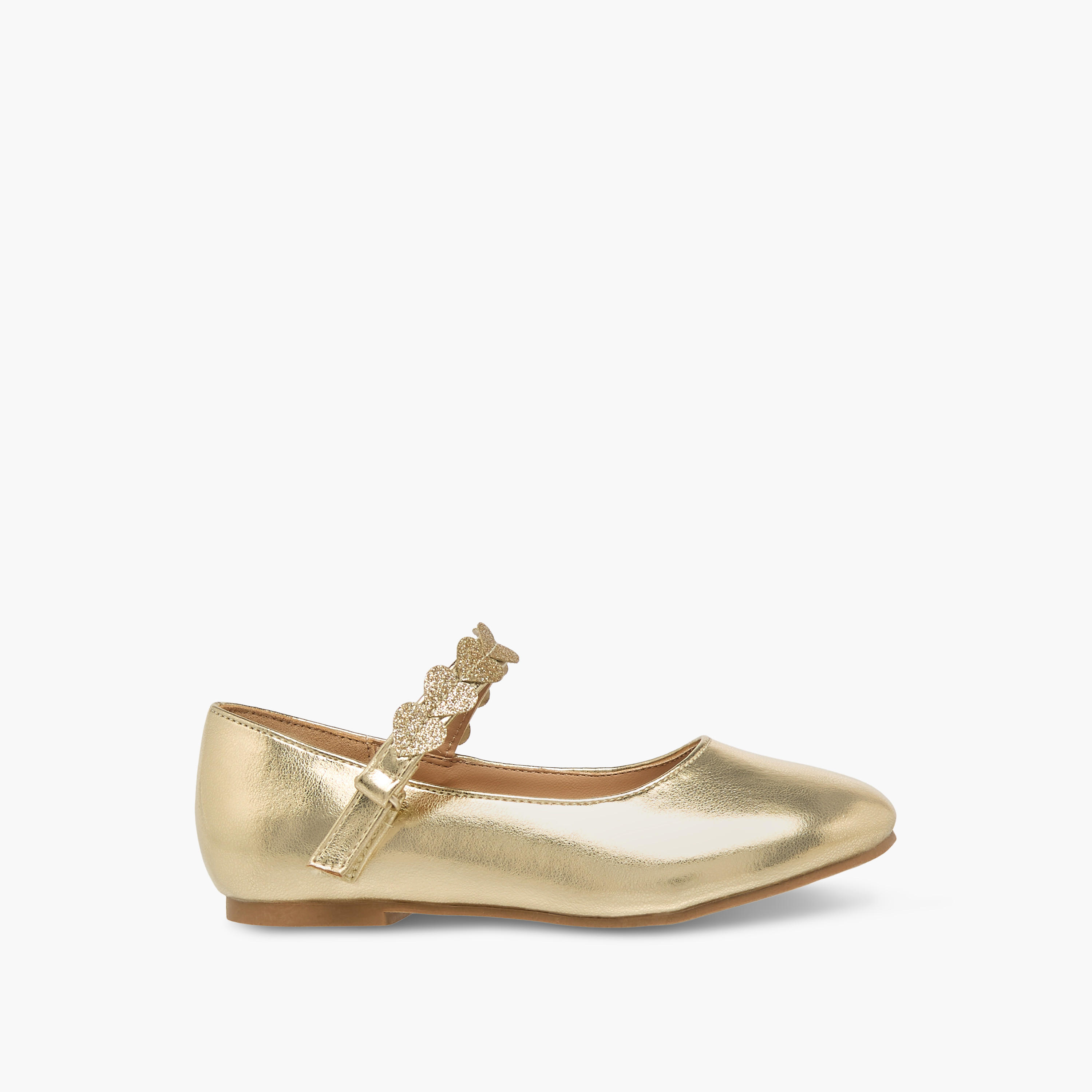 Juniors Girls Hook & Loop Ballerina Shoes-girls-shoes-ballerinas-image-3