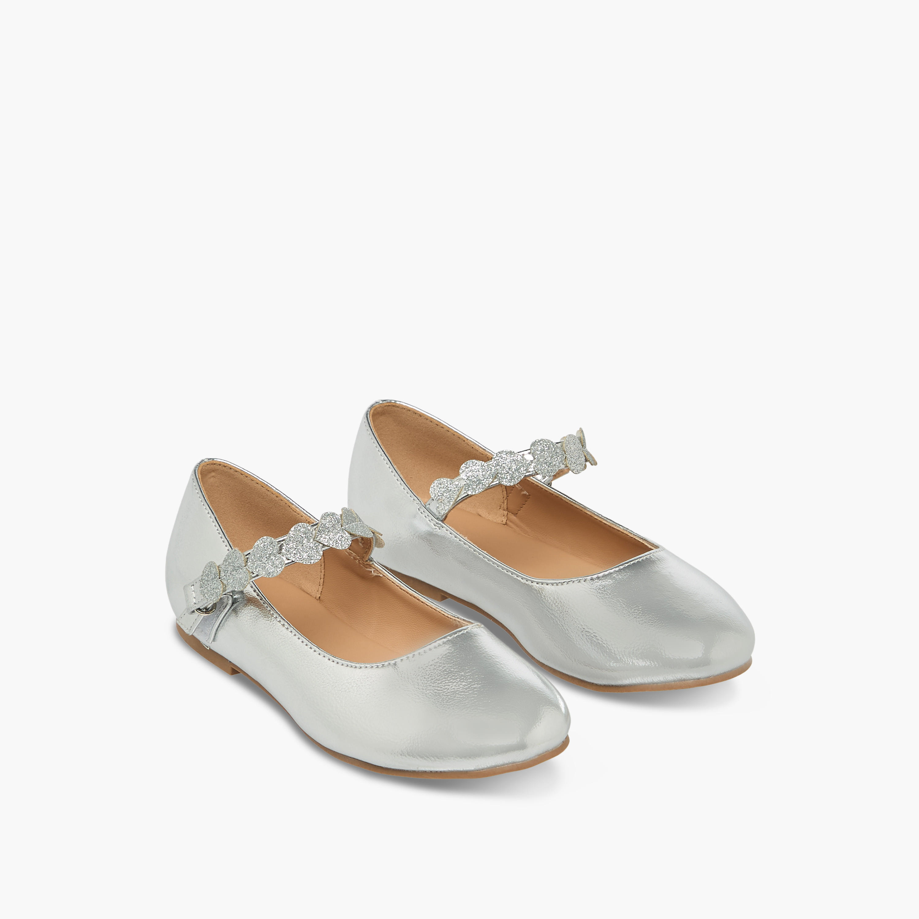 Juniors Girls Hook & Loop Ballerina Shoes-girls-shoes-ballerinas-image-1