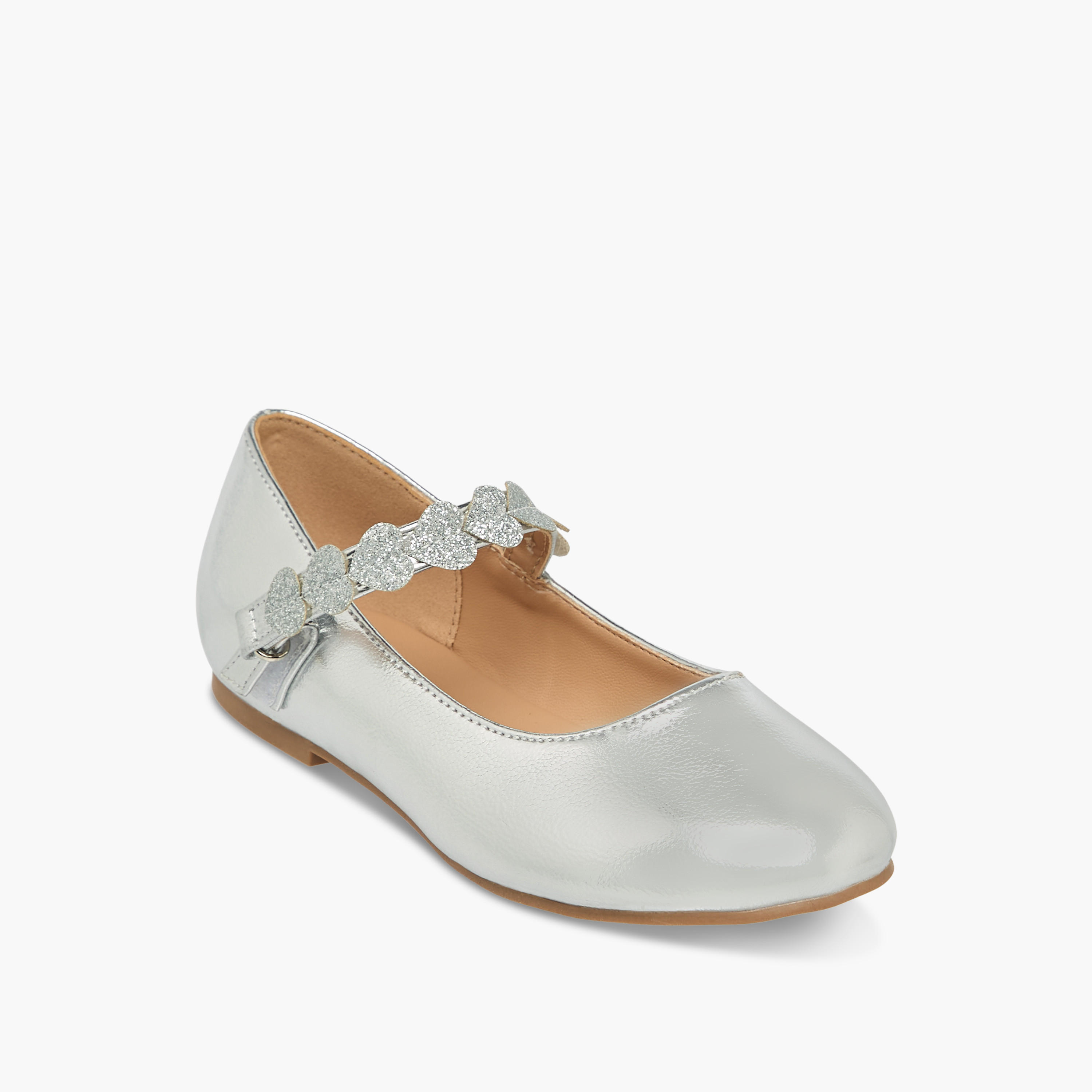 Juniors Girls Hook & Loop Ballerina Shoes-girls-shoes-ballerinas-image-2
