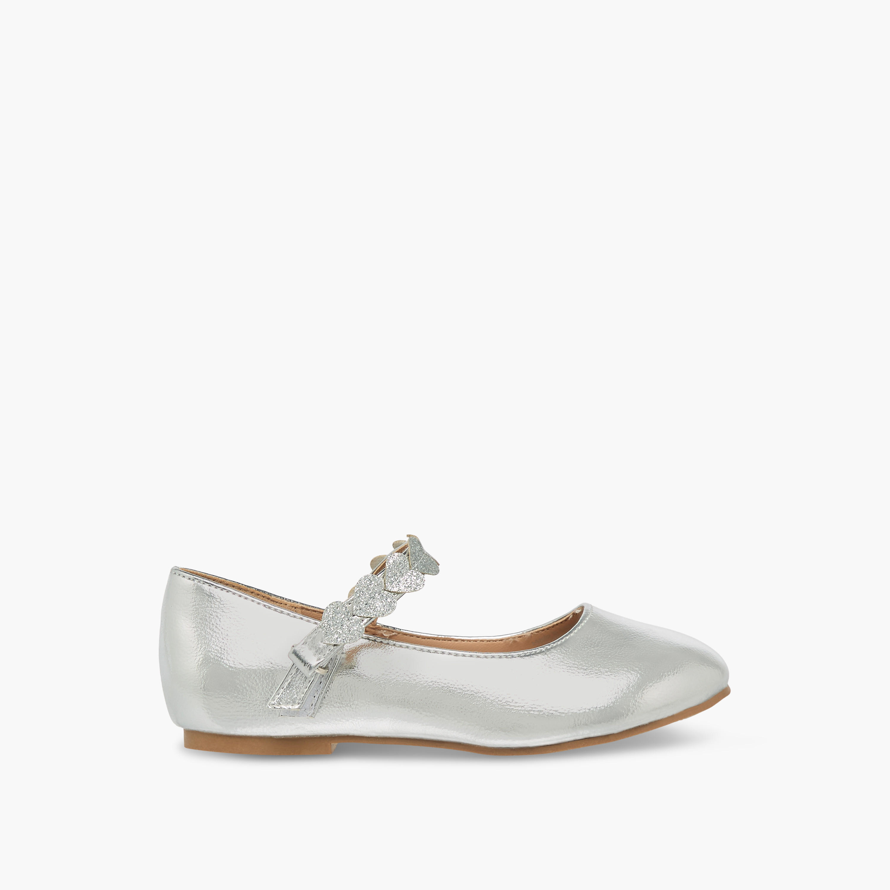Juniors Girls Hook & Loop Ballerina Shoes-girls-shoes-ballerinas-image-3
