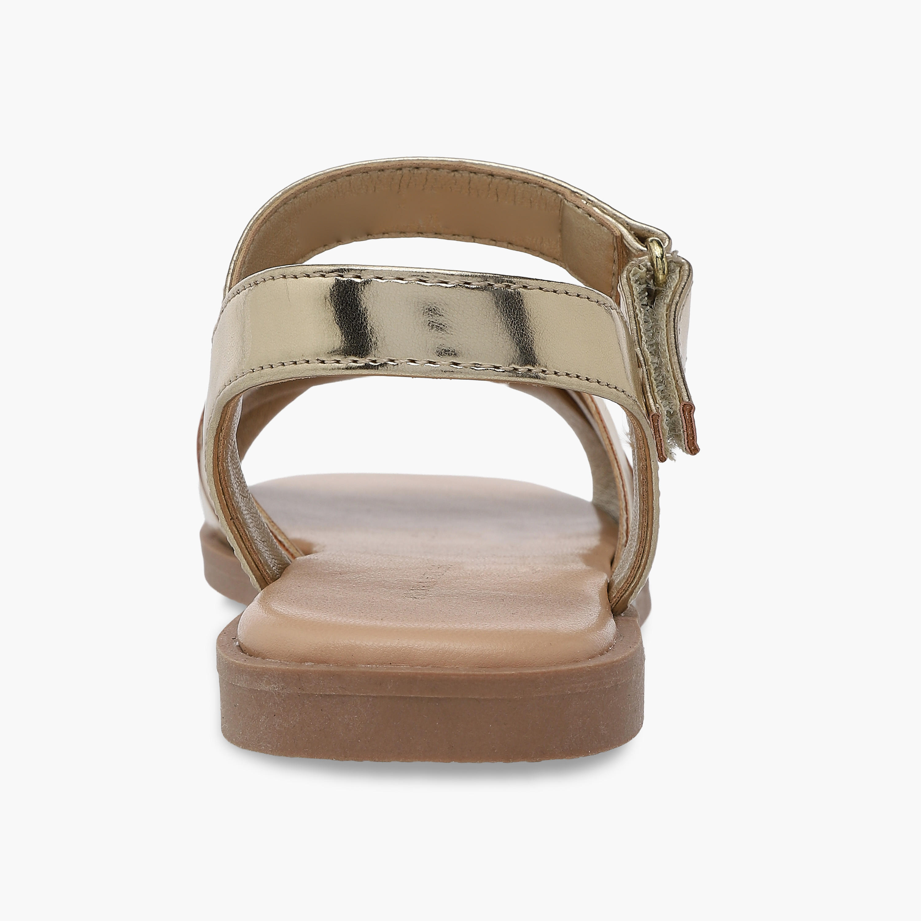 صندل ميتاليك بشريط إغلاق لاصق للبنات من فلورا بيلا-girls-shoes-sandals-image-4