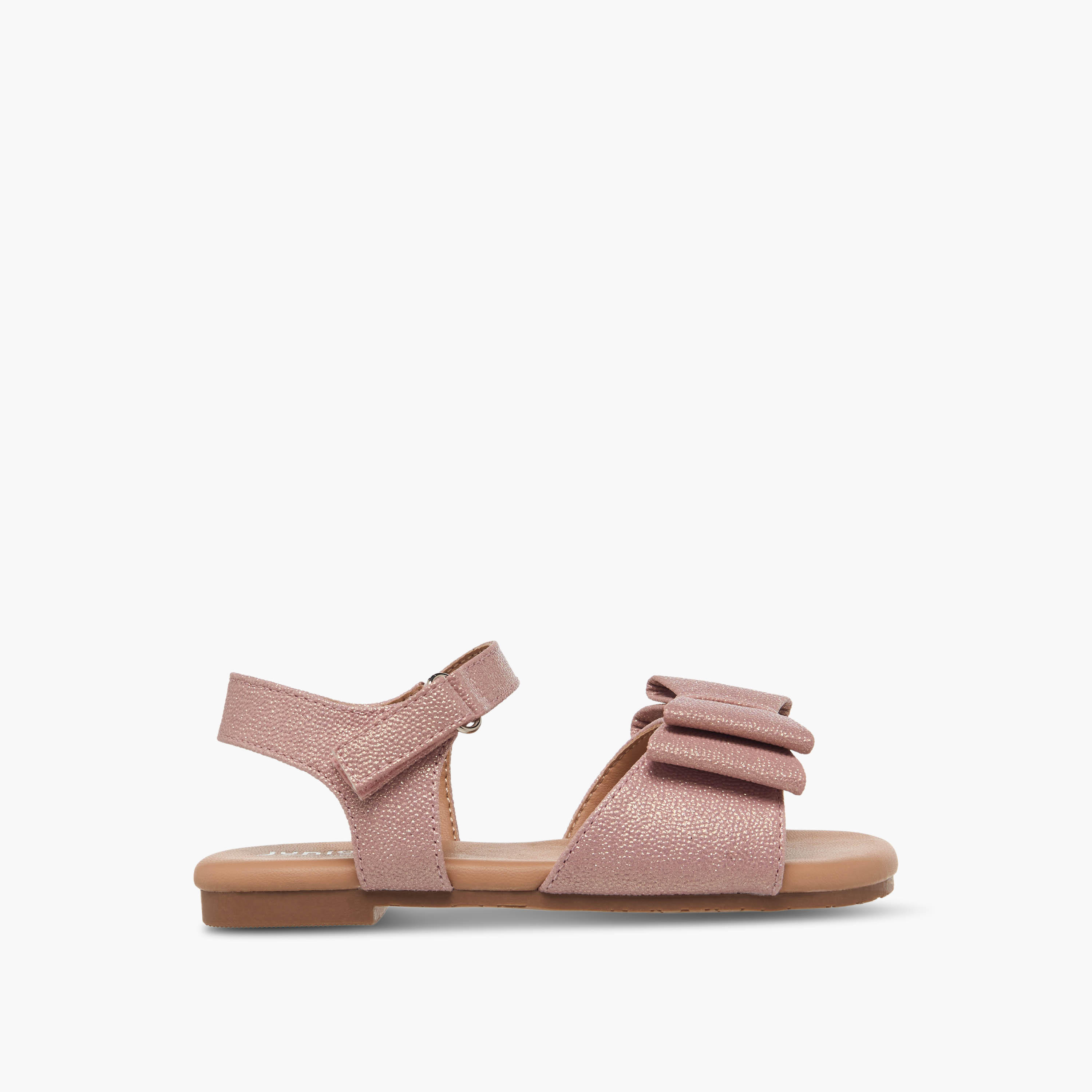 صندل بشريط إغلاق لاصق وفيونكة للبنات من جونيورز-girls-shoes-sandals-image-2