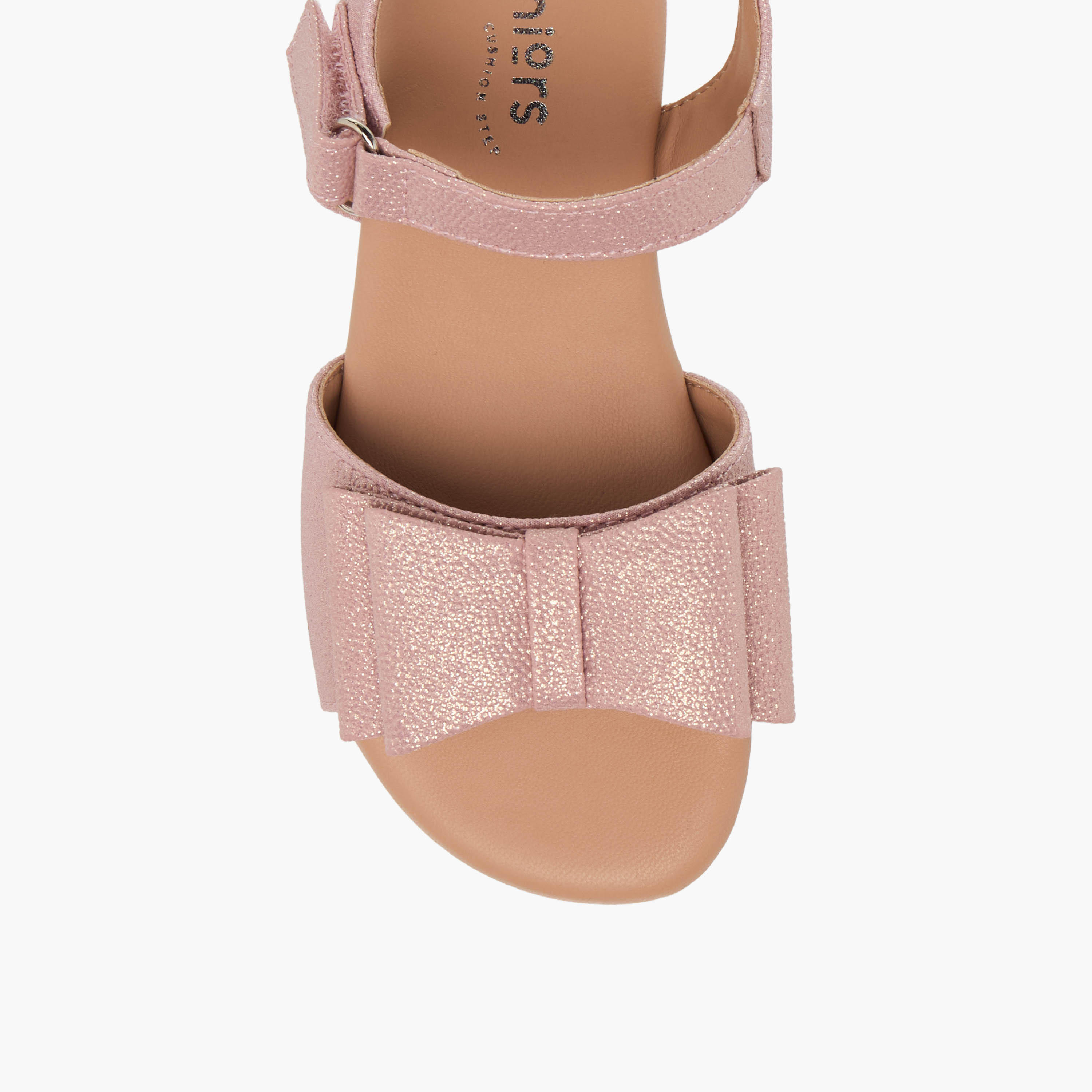صندل بشريط إغلاق لاصق وفيونكة للبنات من جونيورز-girls-shoes-sandals-image-3