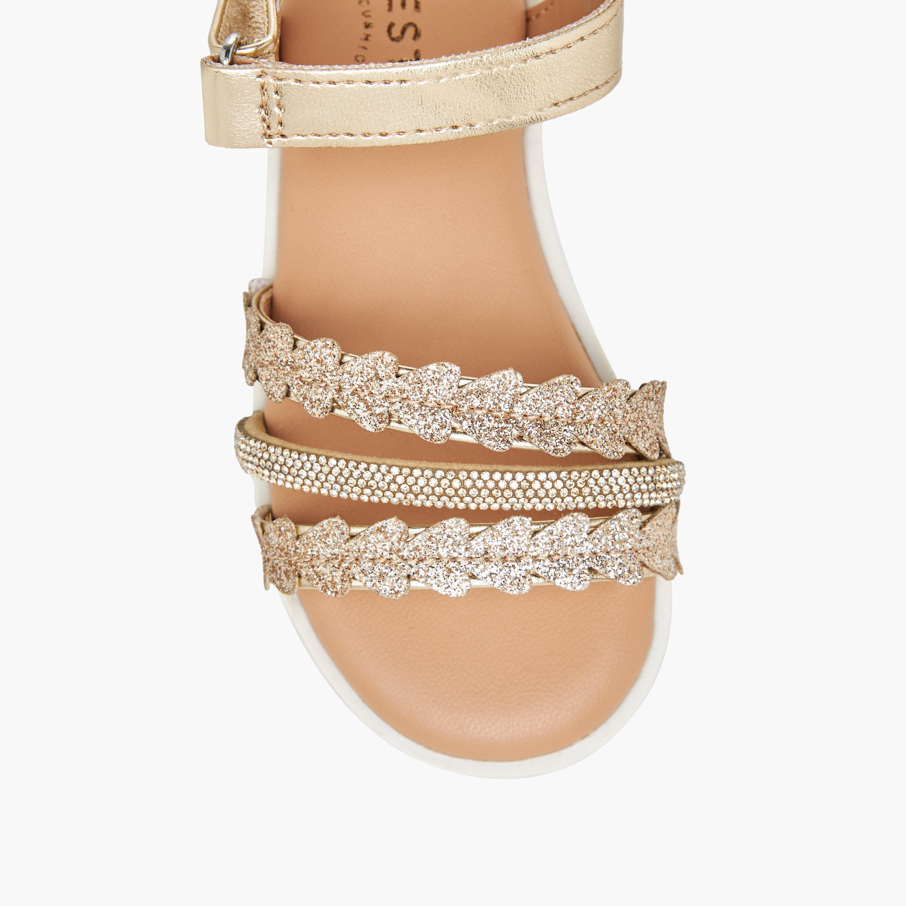 Celeste Girls Embellished Hook & Loop Sandals-girls-shoes-sandals-image-3