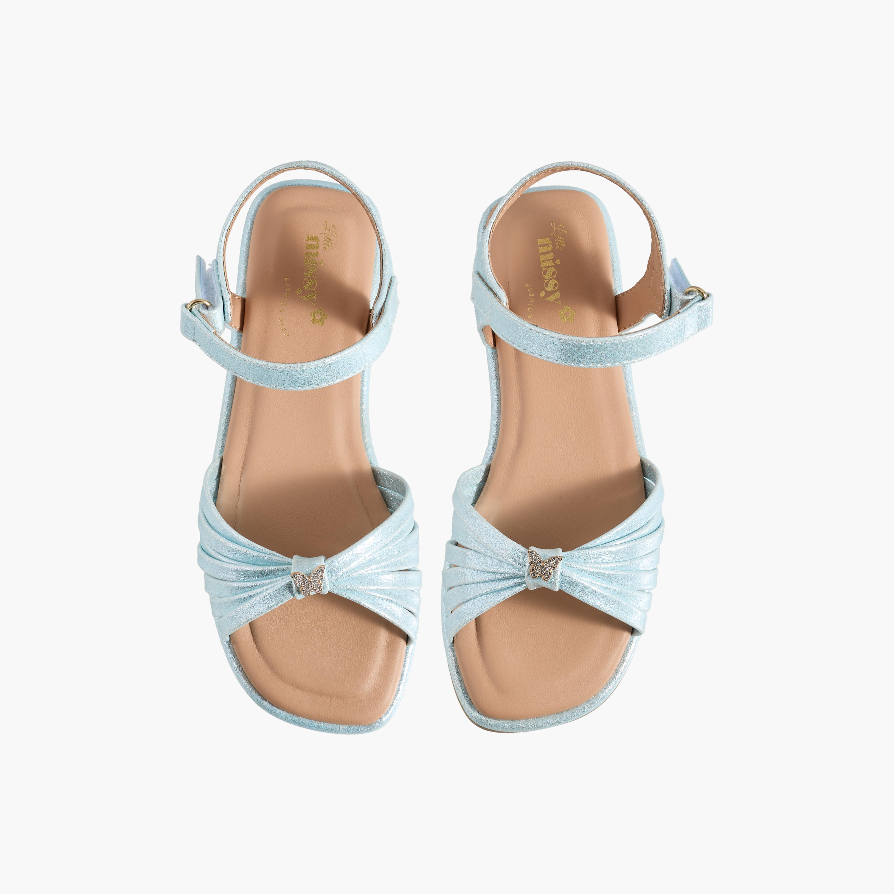 Little Missy Girls Butterfly Embellished Flat Sandals-girls-shoes-sandals-image-1