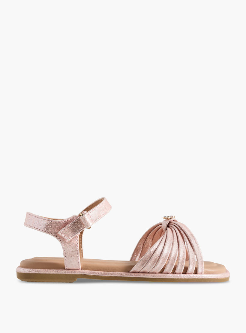 صندل مسطح بفراشة مزينة للبنات من ليتل ميسي-girls-shoes-sandals-image-2