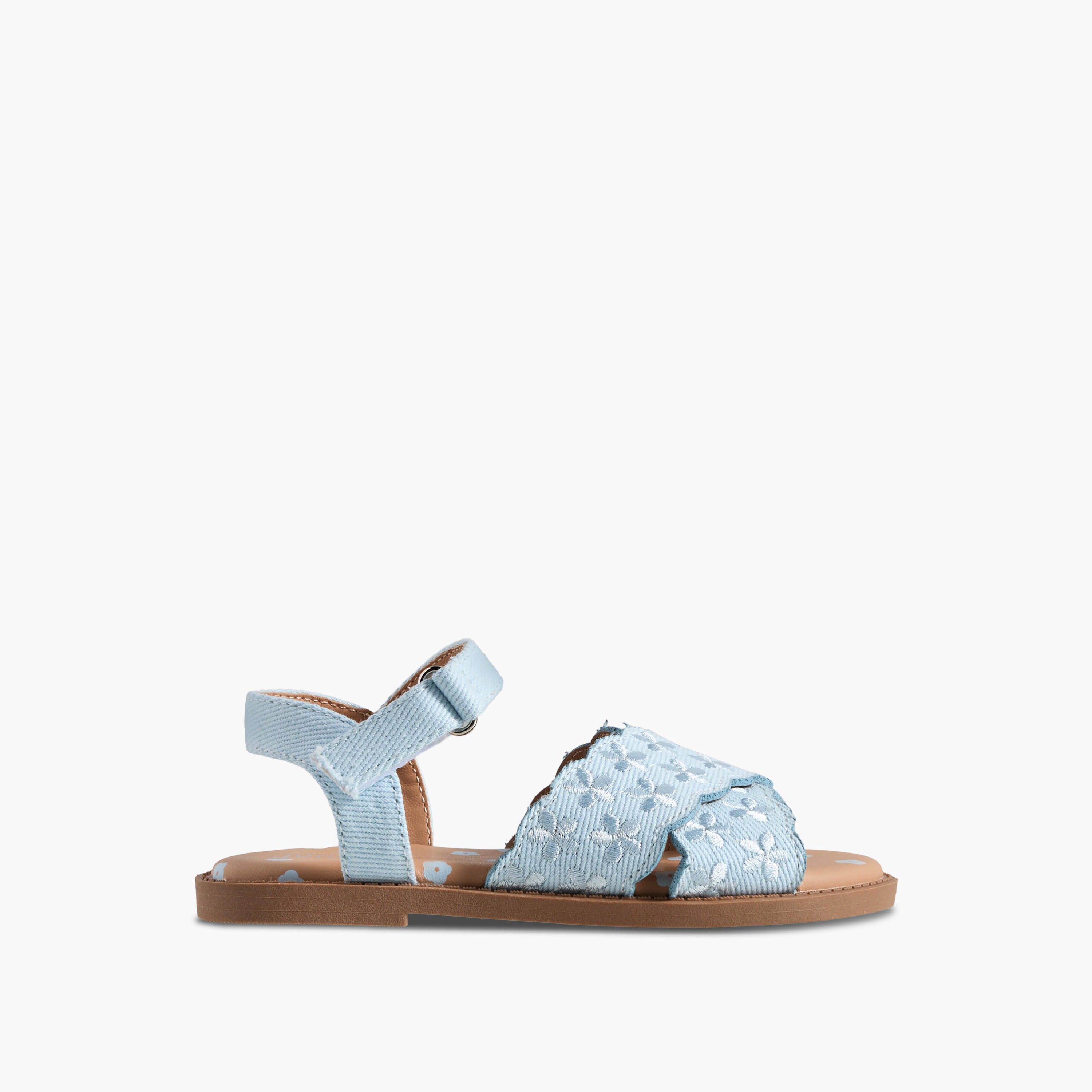 Juniors Girls Embroidered Hook & Loop Sandals-girls-shoes-sandals-image-2