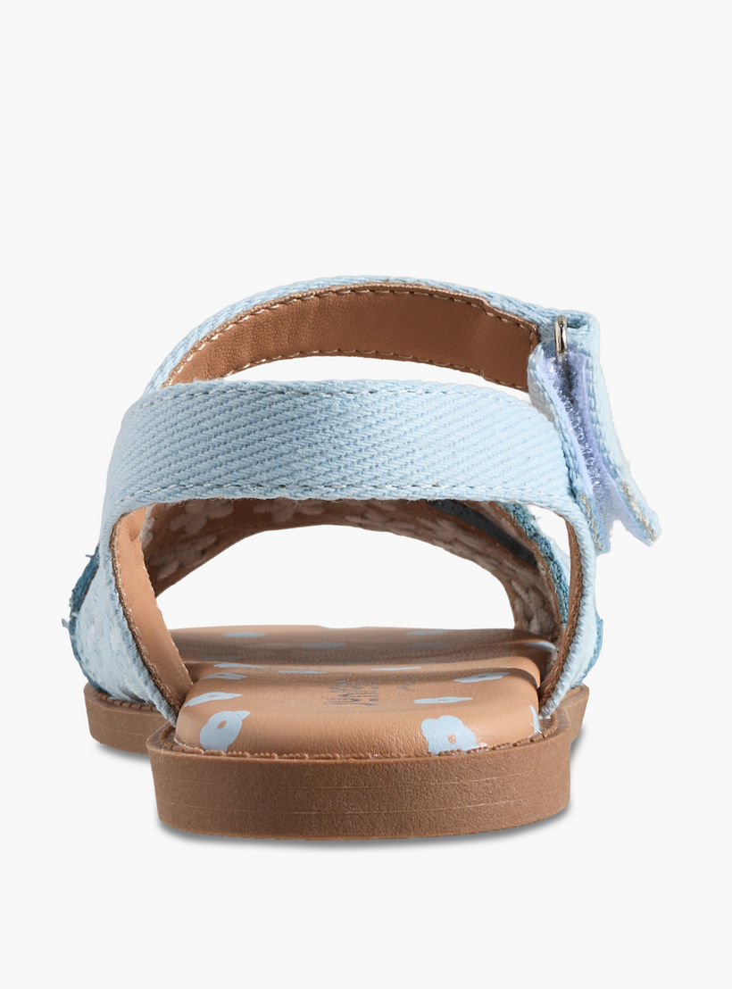 Juniors Girls Embroidered Hook & Loop Sandals-girls-shoes-sandals-image-4