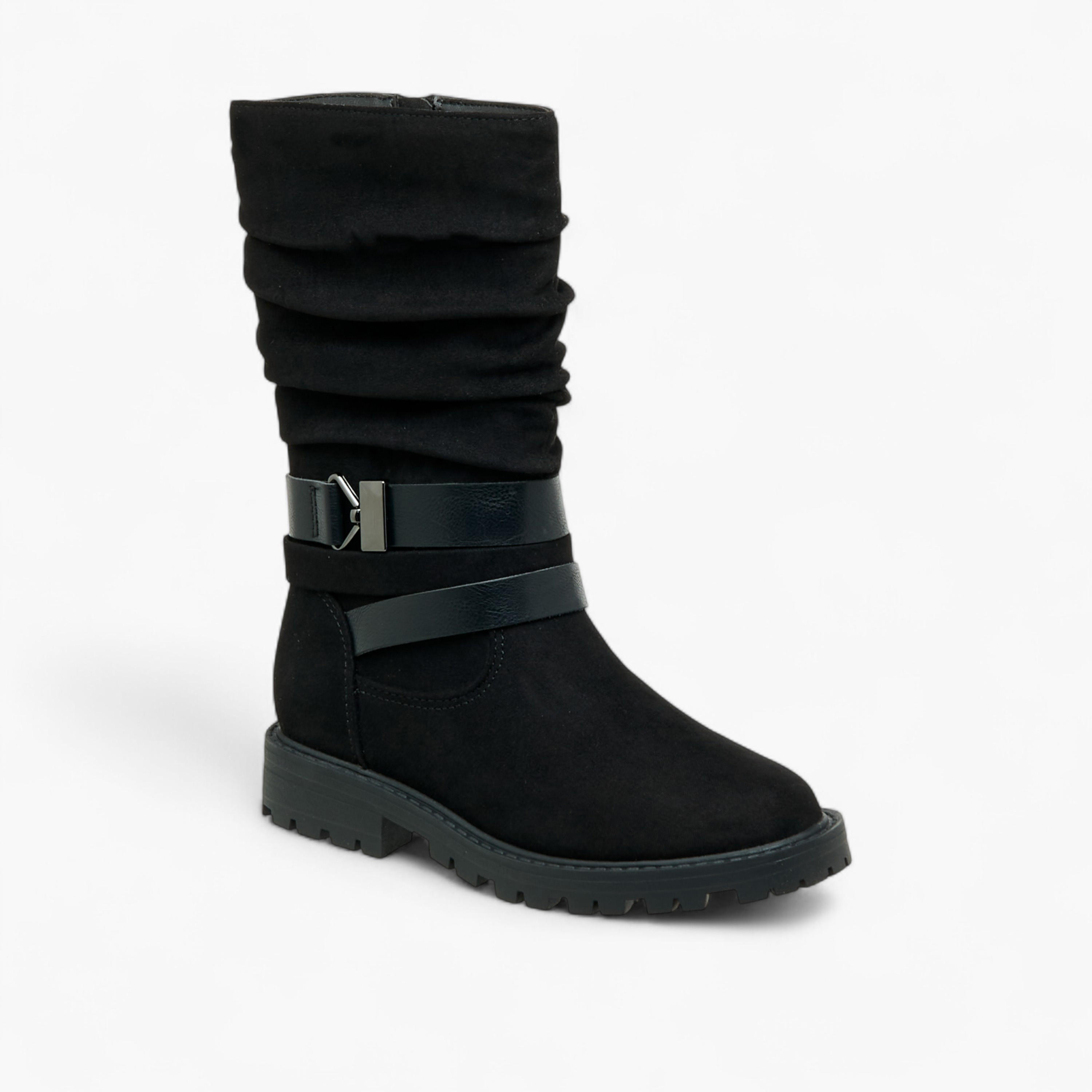 بوت بقصة عالية وزينة حزام وسحاب إغلاق من فلورا بيلا-girls-shoes-boots-image-2