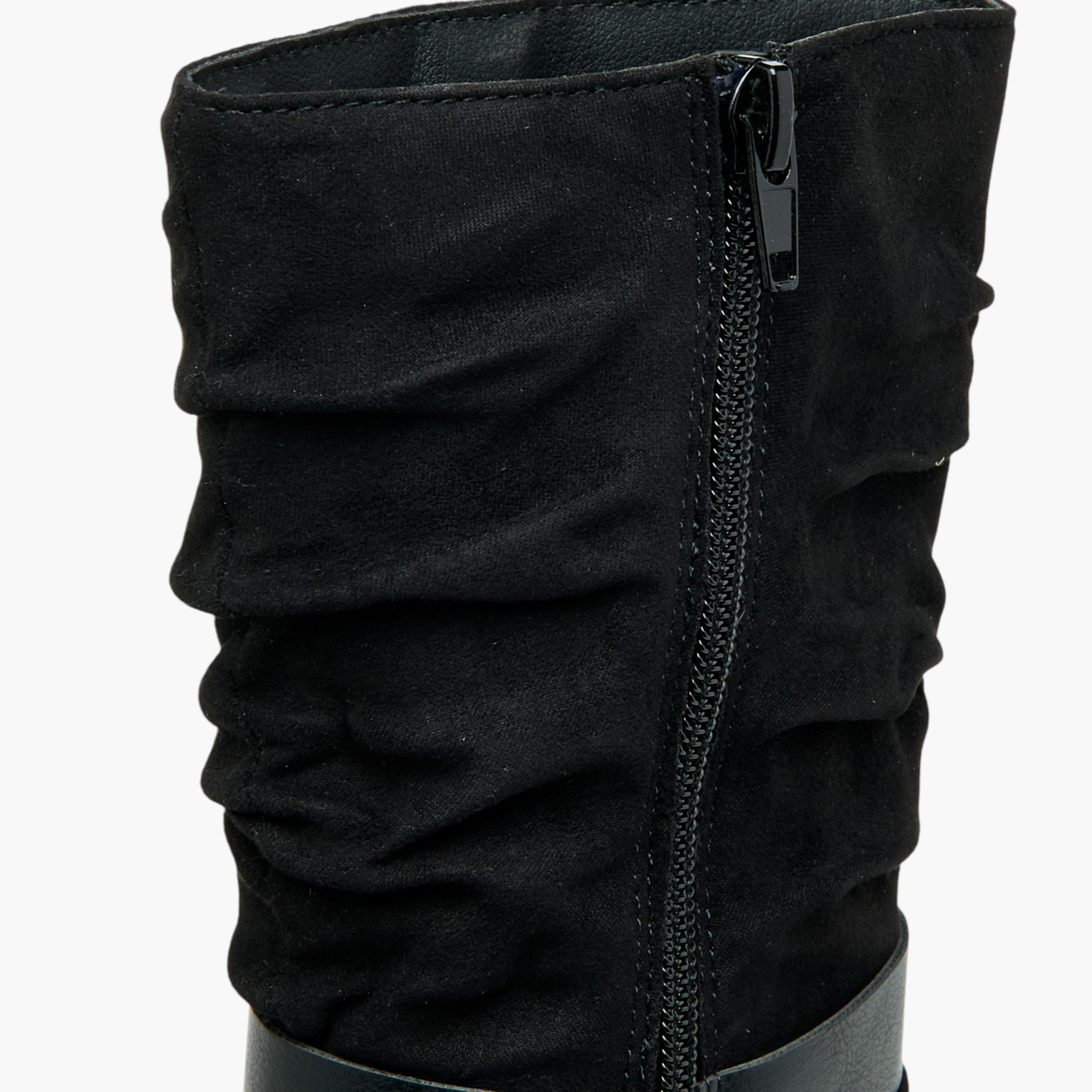 بوت بقصة عالية وزينة حزام وسحاب إغلاق من فلورا بيلا-girls-shoes-boots-image-6
