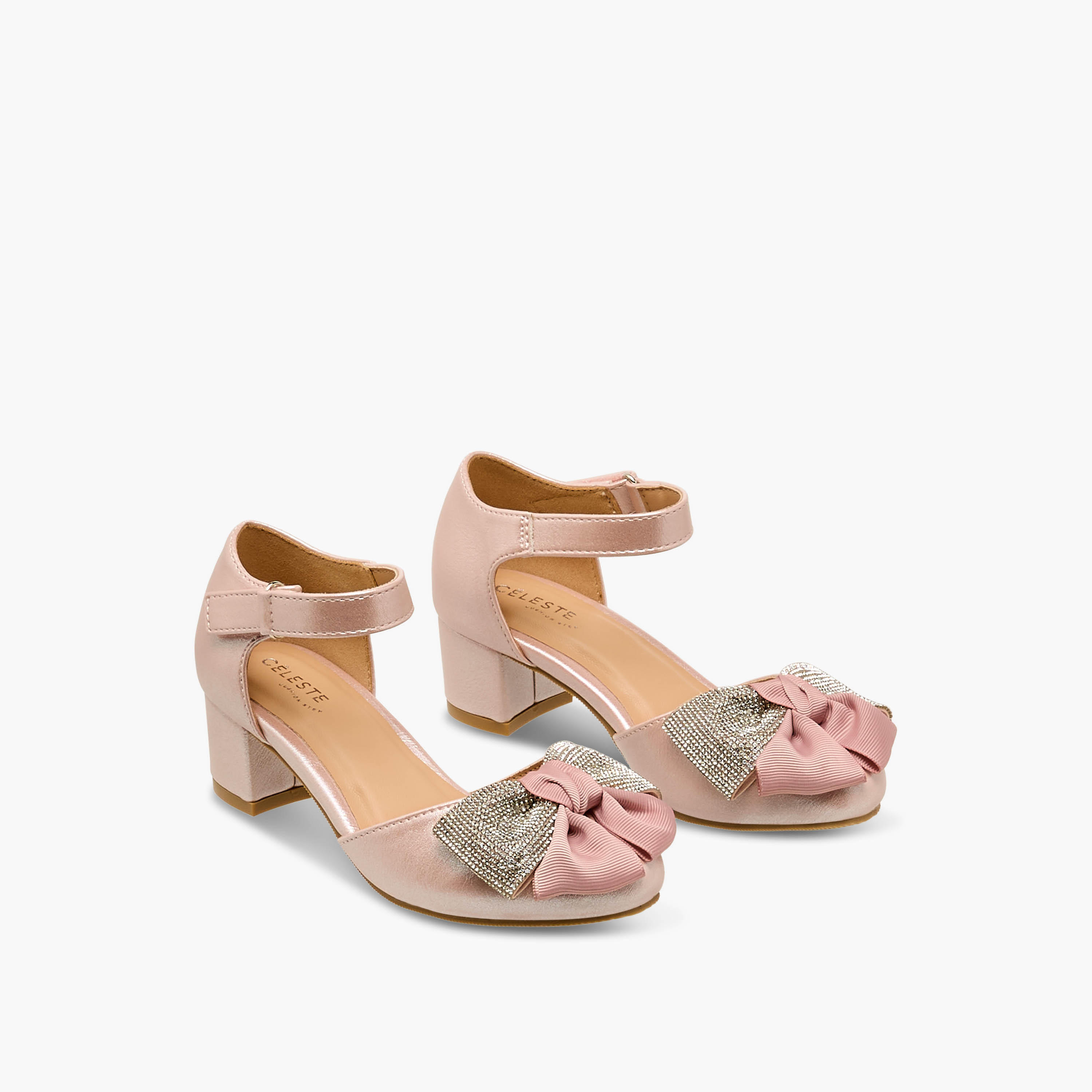 Celeste Girls Block Heel Sandals-girls-shoes-sandals-image-1
