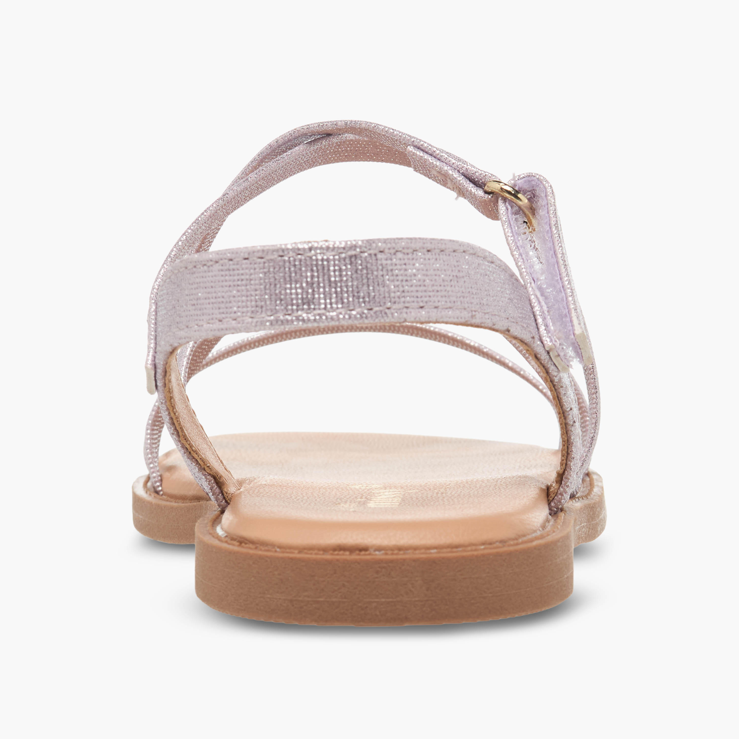 Juniors Girls Cross Strap Hook and Loop Sandals-girls-shoes-sandals-image-4