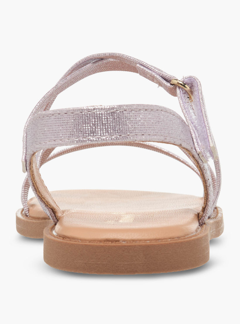 Juniors Girls Cross Strap Hook and Loop Sandals-girls-shoes-sandals-image-4