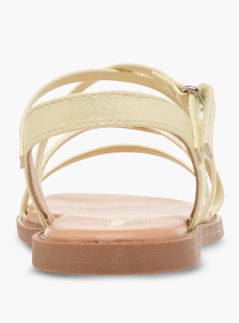 Juniors Girls Cross Strap Hook and Loop Sandals-girls-shoes-sandals-image-4